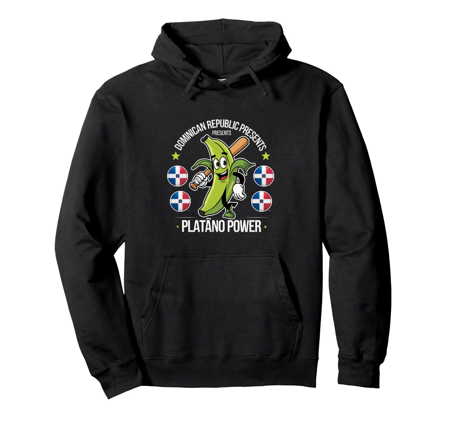 Dominican Republic Platano Power Hoodie - Fun Novelty Design for Adults - T-Shirt, Sweatshirt, Hoodie