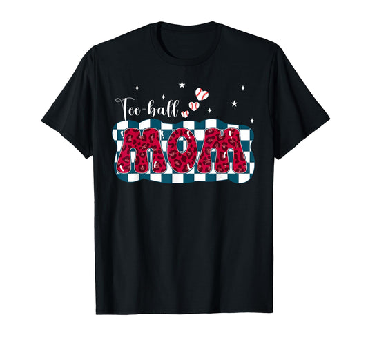 Ball Mom Mama Leopard Checkerboard T-Shirt - Custom Art Print Unisex - T-Shirt, Sweatshirt, Hoodie