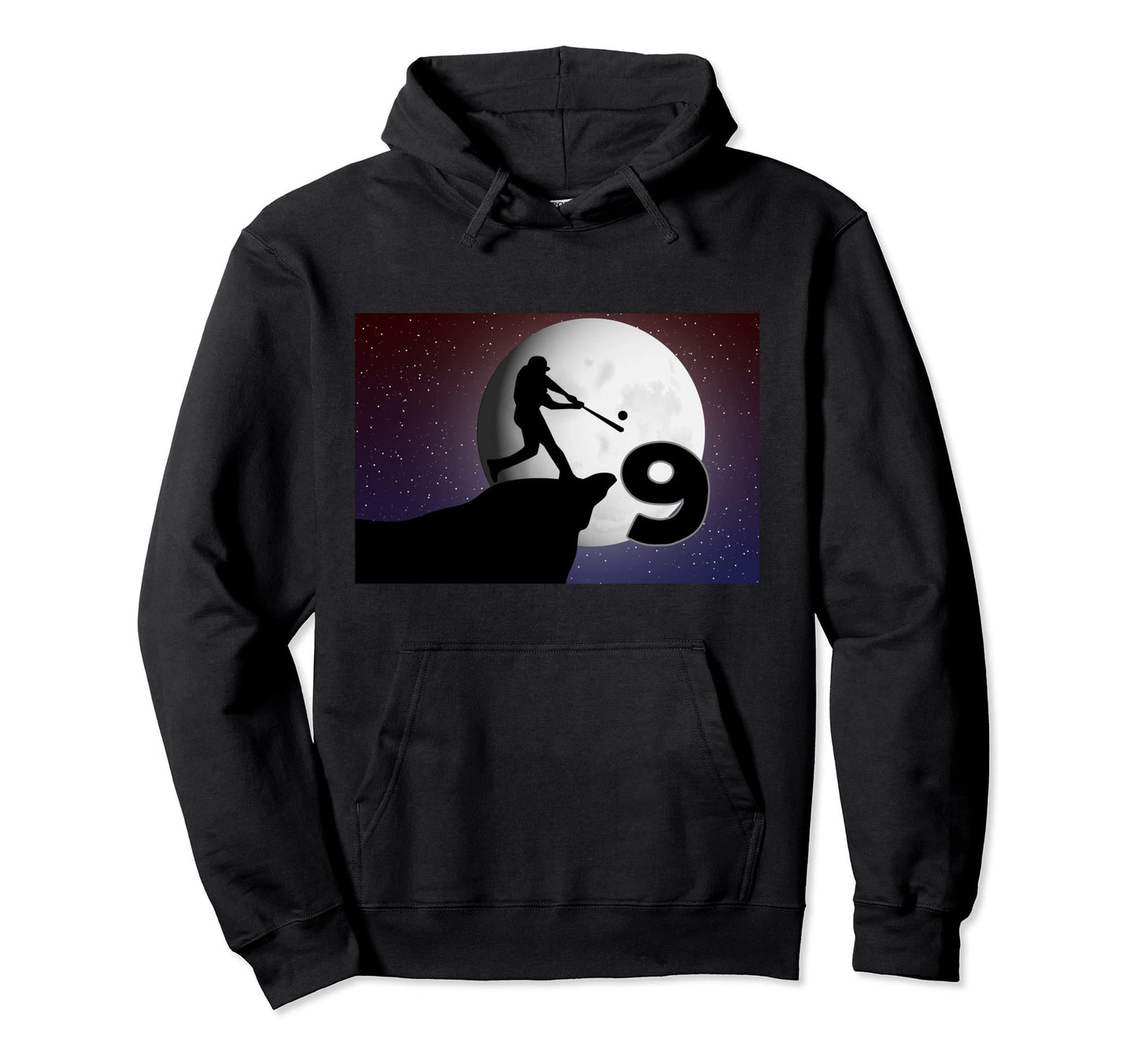 9 Years Old Baseball 9Th Birthday Hoodie - Custom Art Print for Adults - T-Shirt, Sweatshirt, Hoodie
