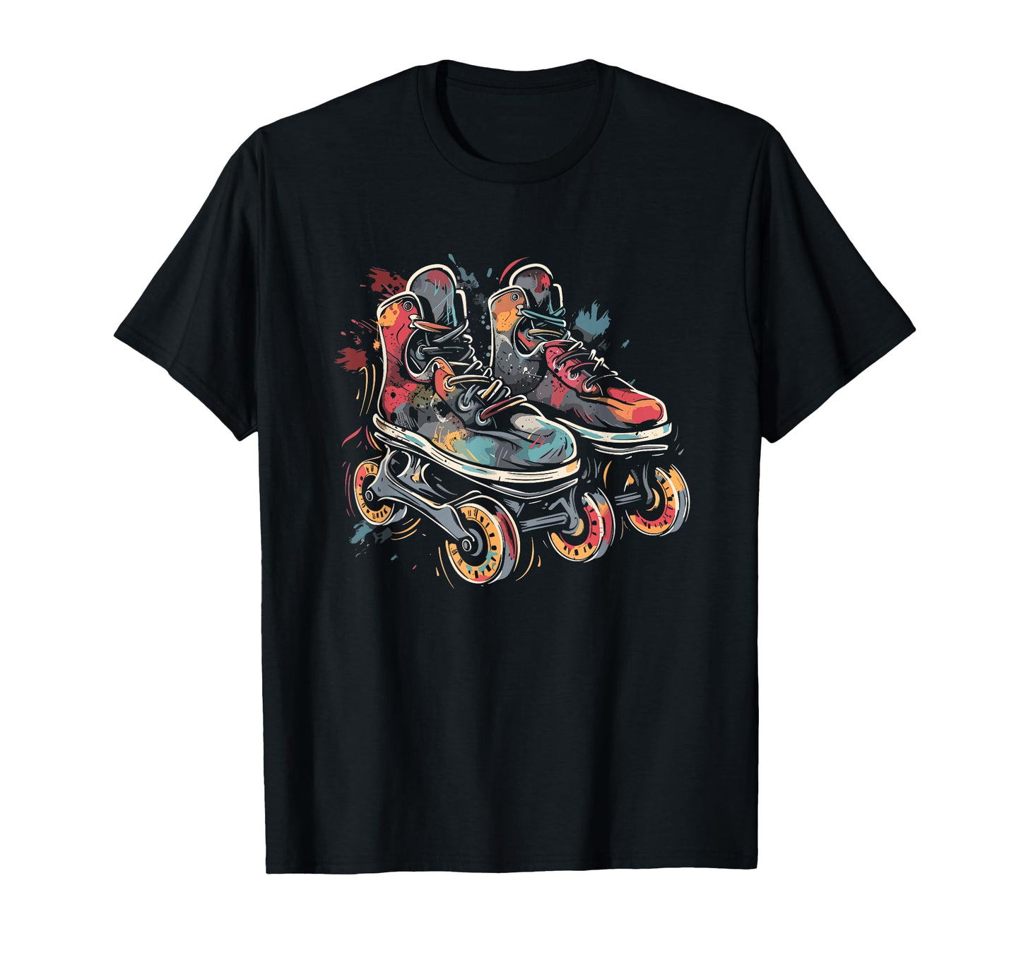 Funny Roller Skating Athlete T T-Shirt - Fun Novelty Design for Adults - T-Shirt, Sweatshirt, Hoodie