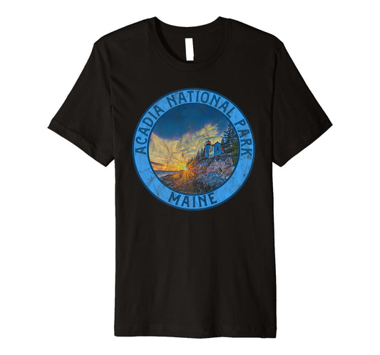 Acadia National Park Distressed T-Shirt - Aesthetic Graphic for Adults - T-Shirt, Sweatshirt, Hoodie