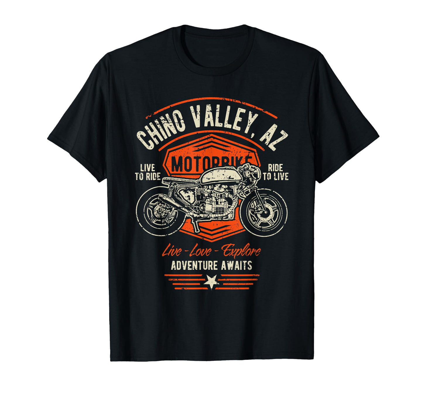 Chino Valley Az Usa Distressed T-Shirt - Minimalist Print for Adults - T-Shirt, Sweatshirt, Hoodie