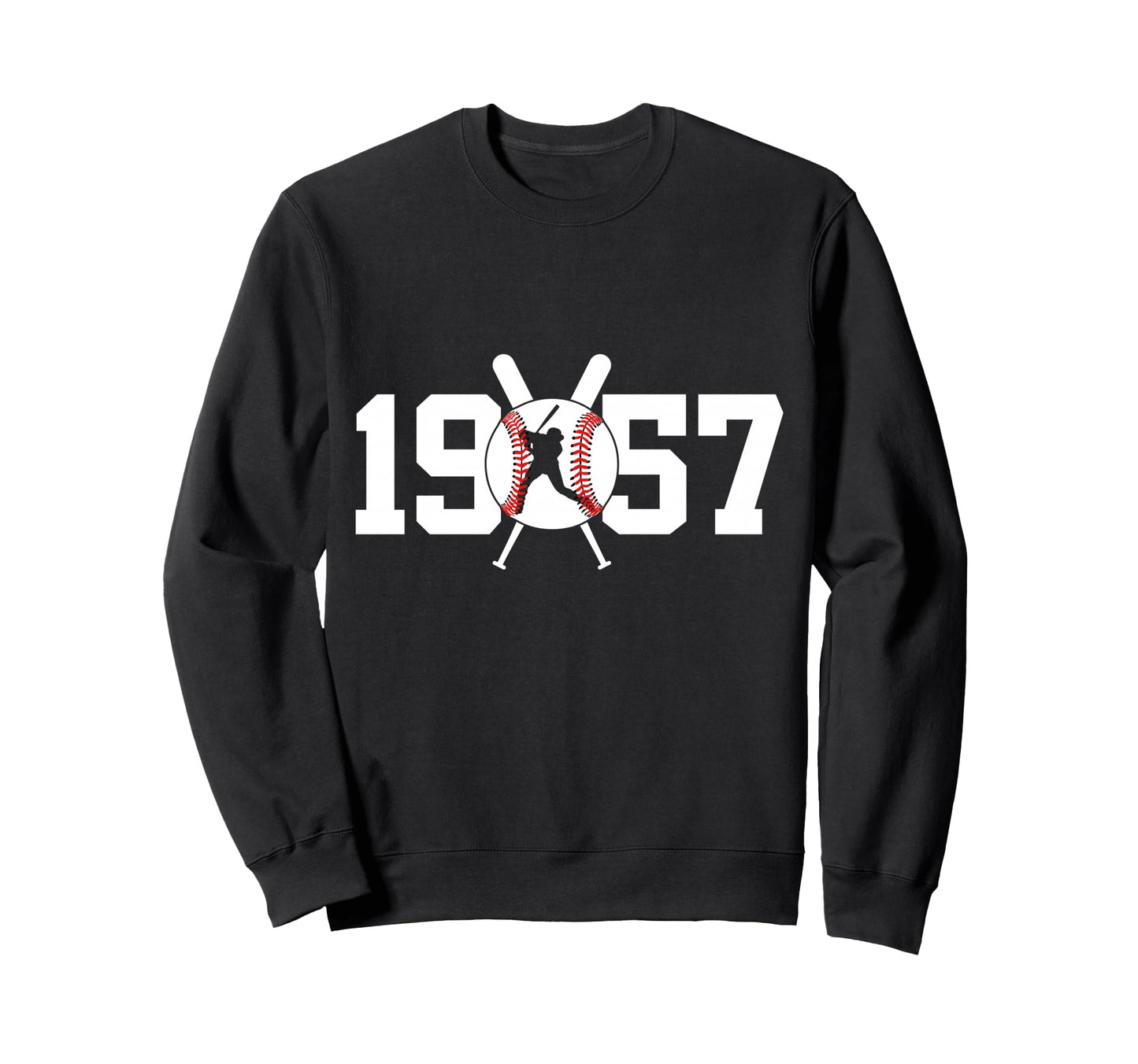 1957 Baseball 69Th Birthday Sweatshirt - Graphic Print Men Women - T-Shirt, Sweatshirt, Hoodie
