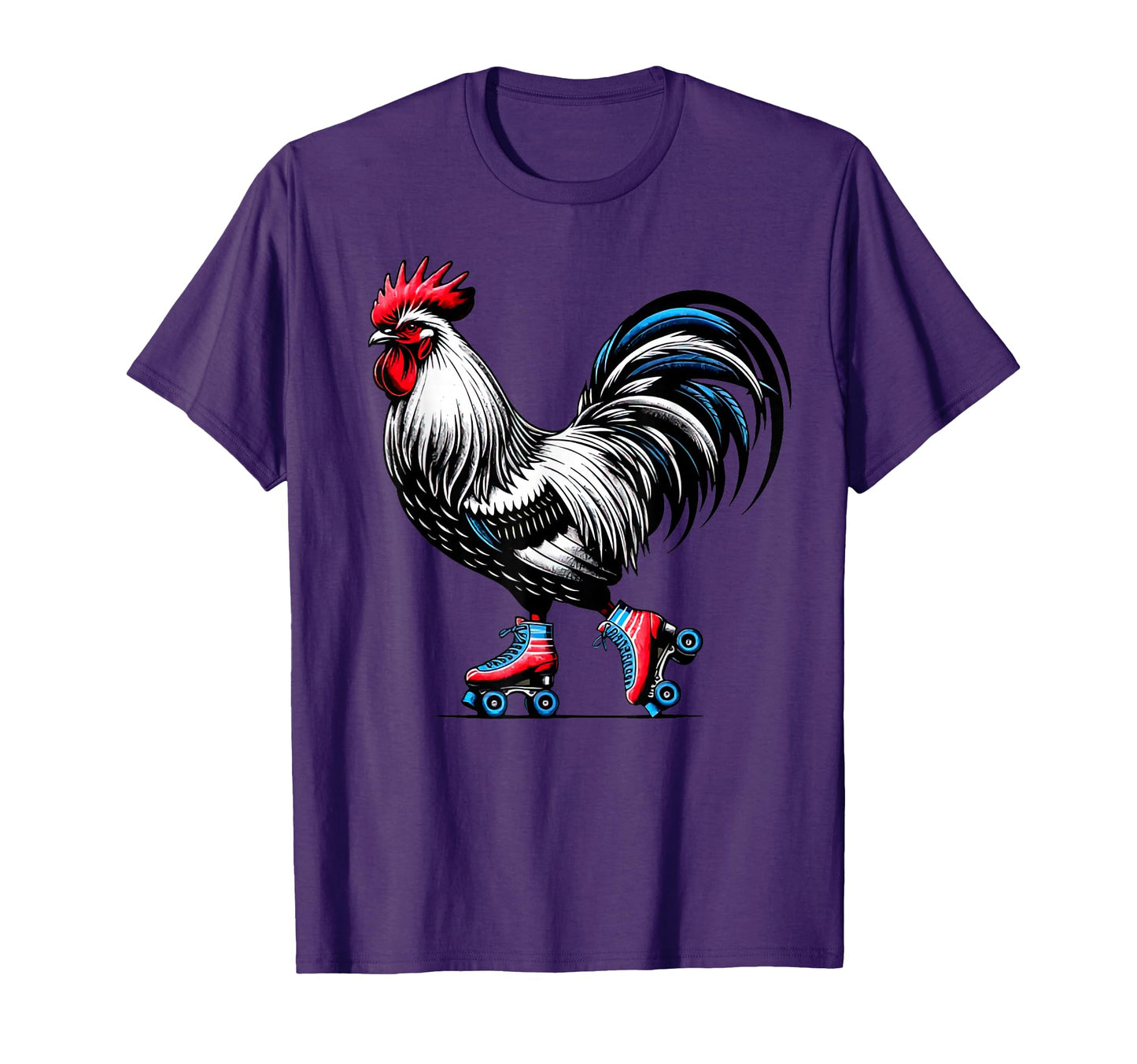 Roller Skating Rooster Derby T-Shirt - Casual Everyday Wear for Adults - T-Shirt, Sweatshirt, Hoodie
