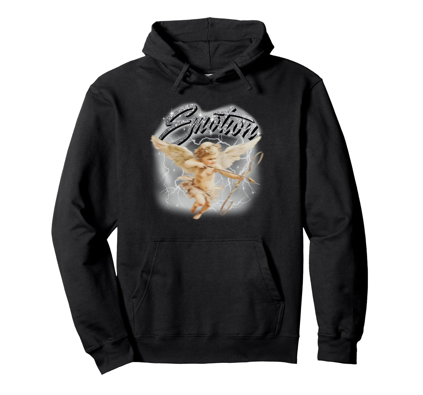 Emotion Cupid Angel Y2K Aesthetic Hoodie - Trendy Graphic for Adults - T-Shirt, Sweatshirt, Hoodie