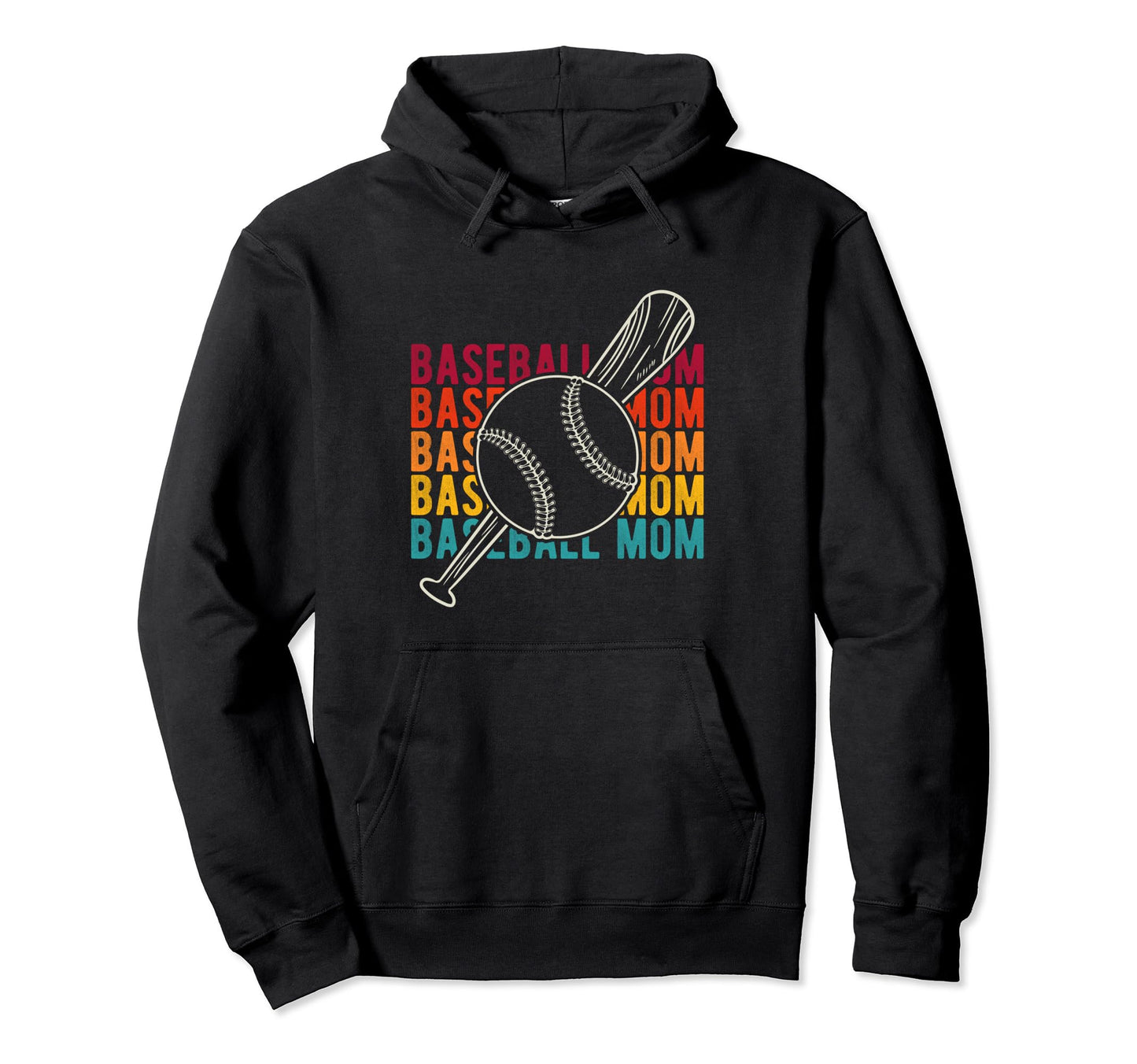 Baseball Mom Mothers Day Homerun Best Mom Hoodie - Streetwear Style Unisex - T-Shirt, Sweatshirt, Hoodie