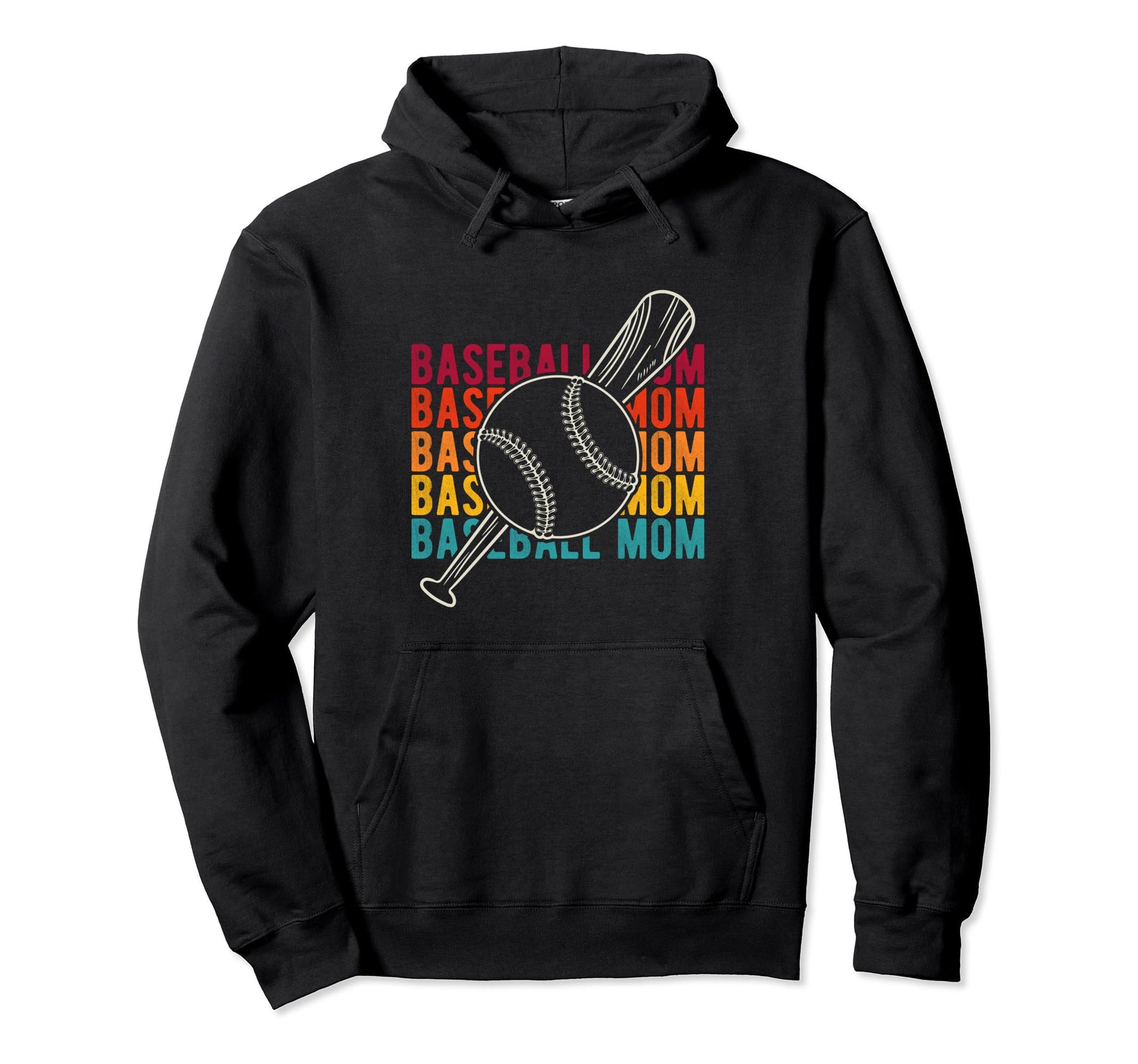 Baseball Mom Mothers Day Homerun Best Mom Hoodie - Streetwear Style Unisex - T-Shirt, Sweatshirt, Hoodie
