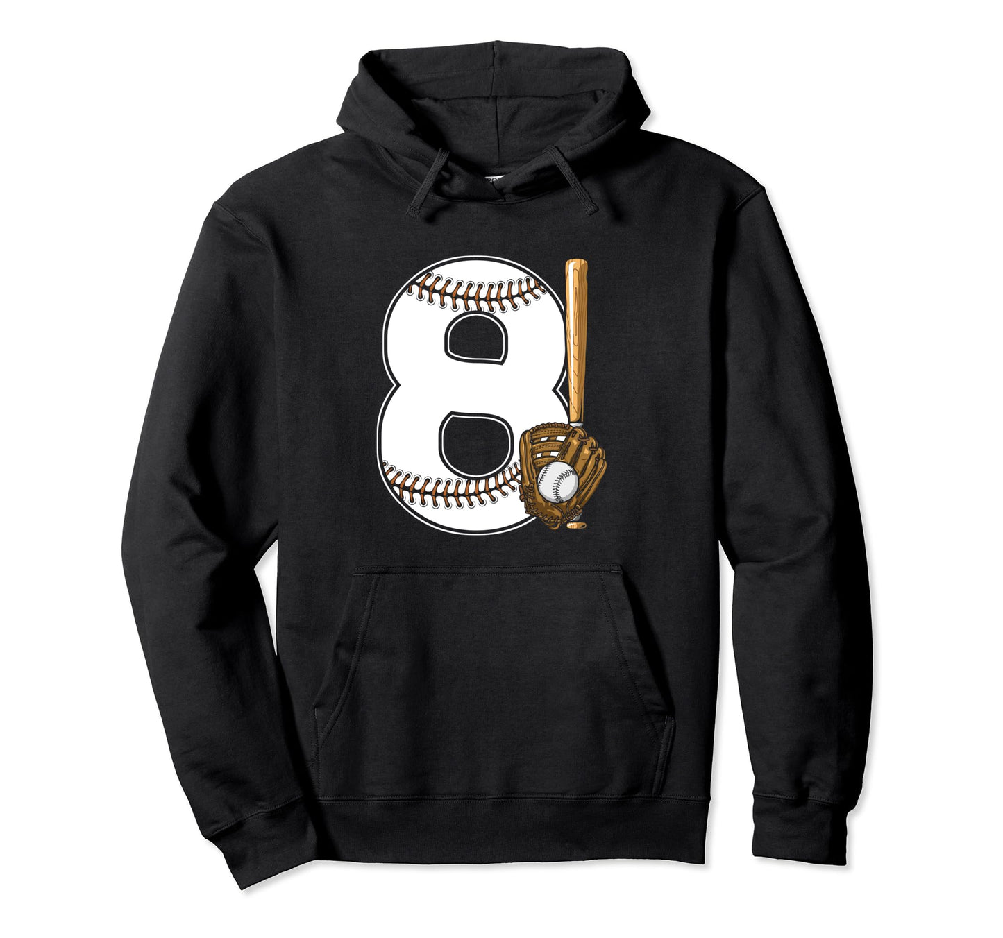 Baseball Birthday 8Th Birthday Party Hoodie - Minimalist Print Men Women - T-Shirt, Sweatshirt, Hoodie