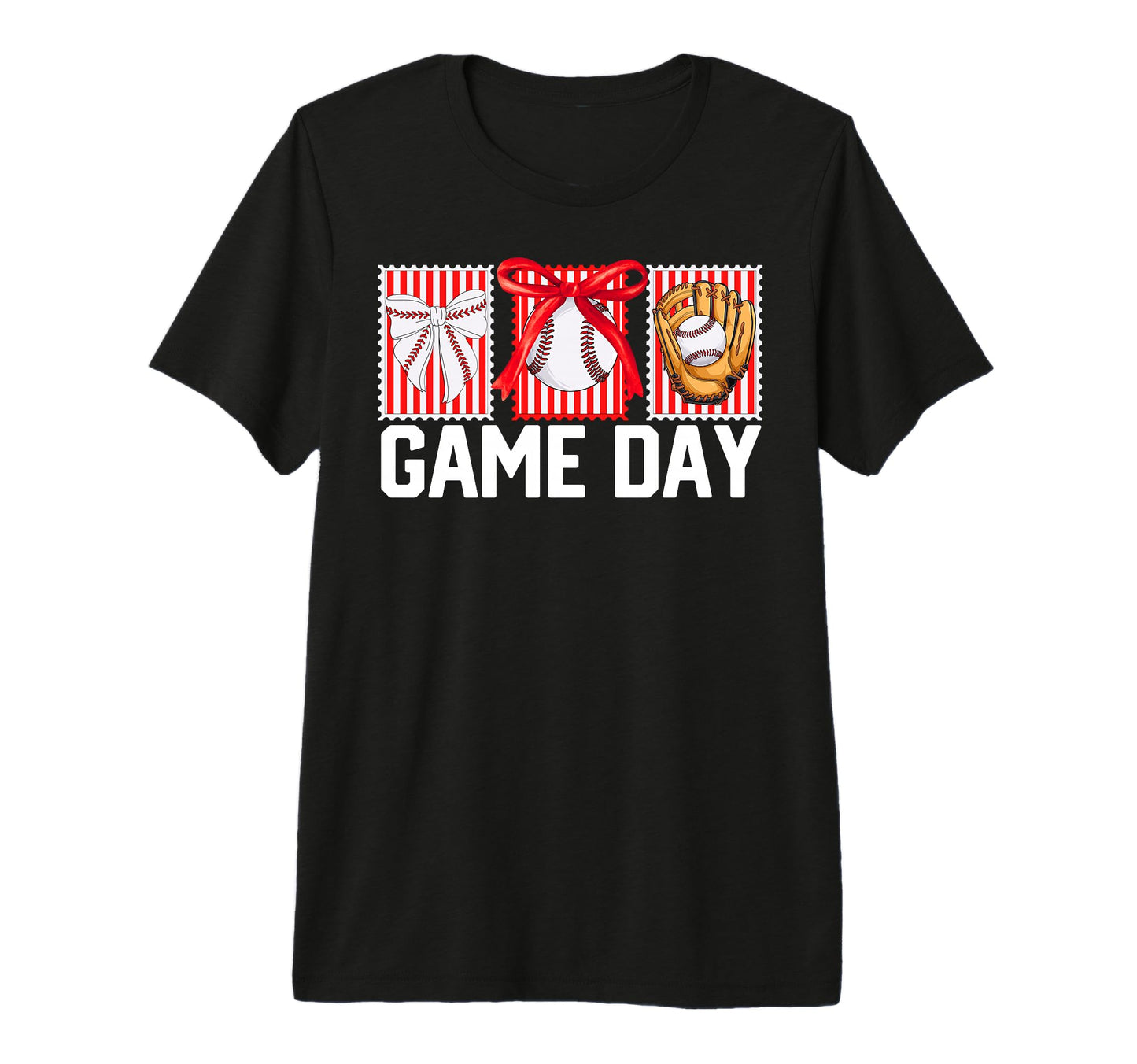 Baseball Stamps Coquette Bow Baseball T-Shirt - Unique Graphic Men Women - T-Shirt, Sweatshirt, Hoodie