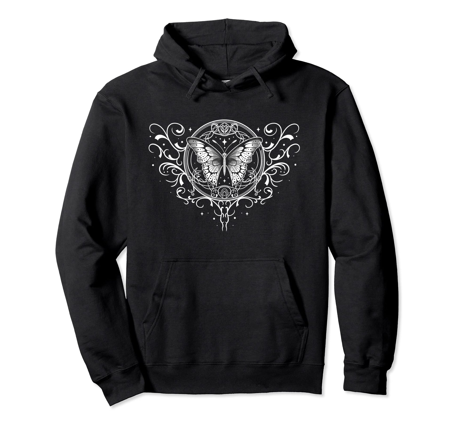 Fairycore Dark Grunge Tattoo Butterfly Hoodie - Novelty Apparel for Adults - T-Shirt, Sweatshirt, Hoodie