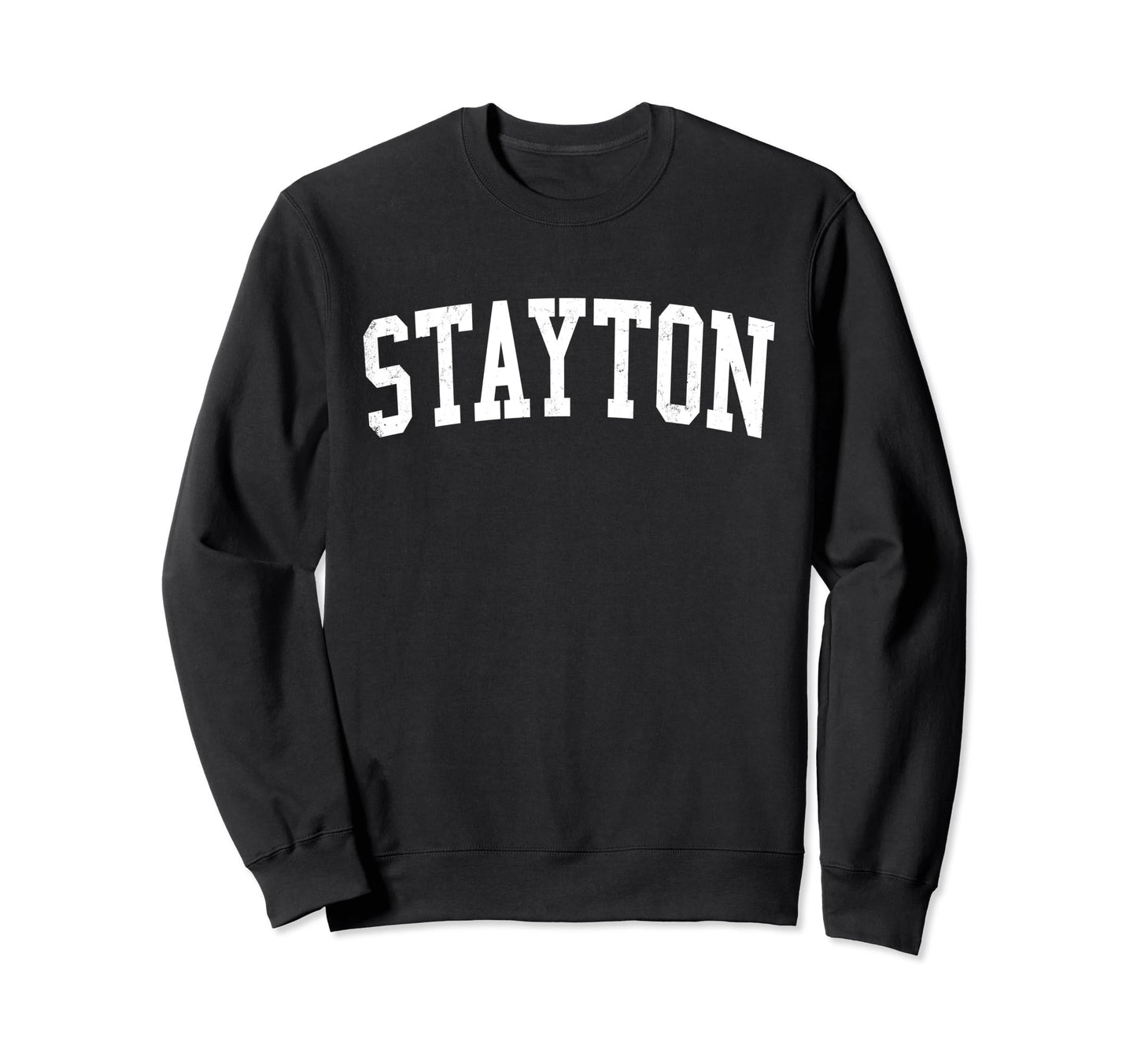 Stayton Or Distressed White Varsity Sweatshirt - Streetwear Style Men Women - T-Shirt, Sweatshirt, Hoodie