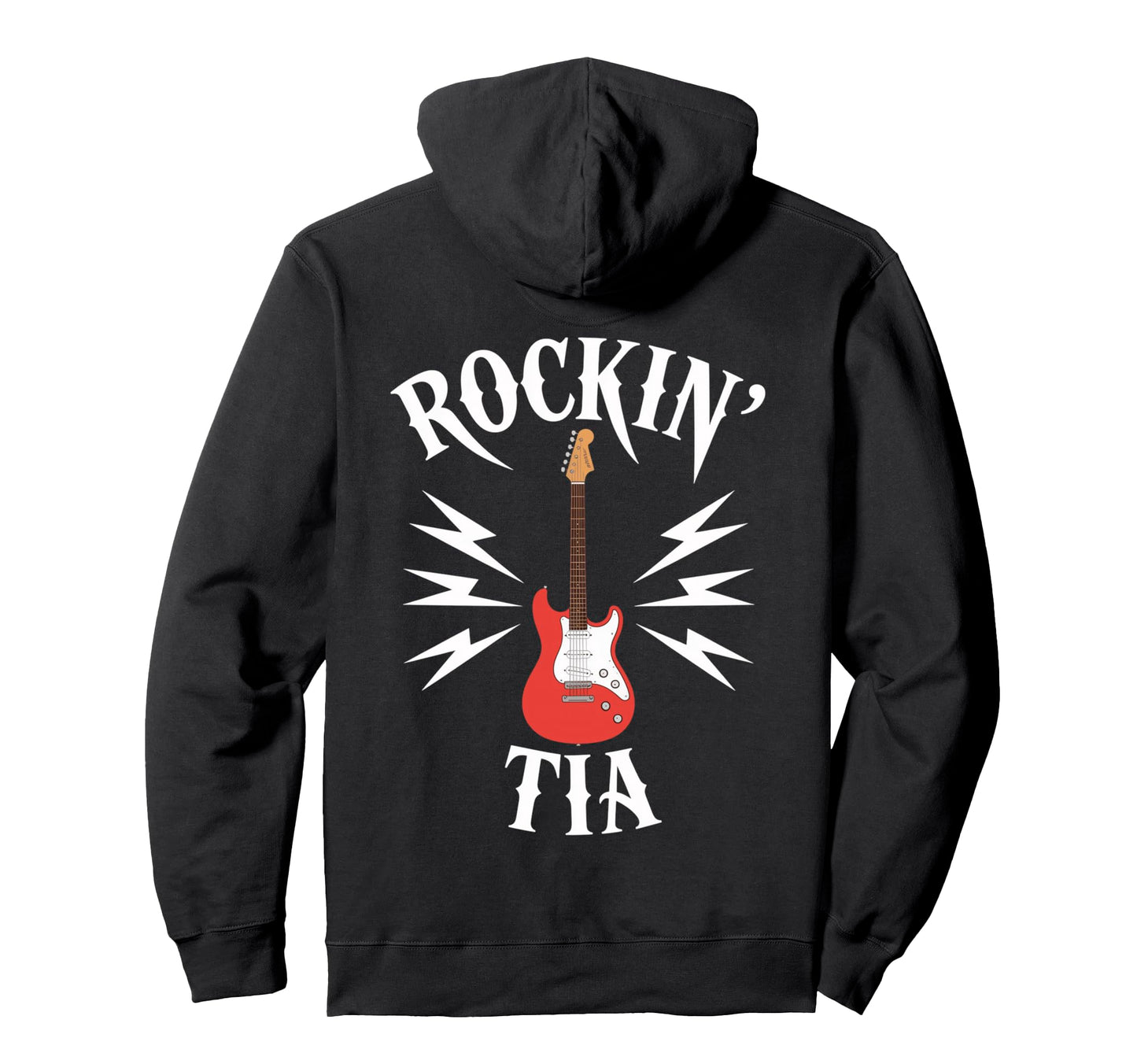 Rockin Tia Electric Guitar Music Lover Hoodie - Graphic Print Men Women - T-Shirt, Sweatshirt, Hoodie