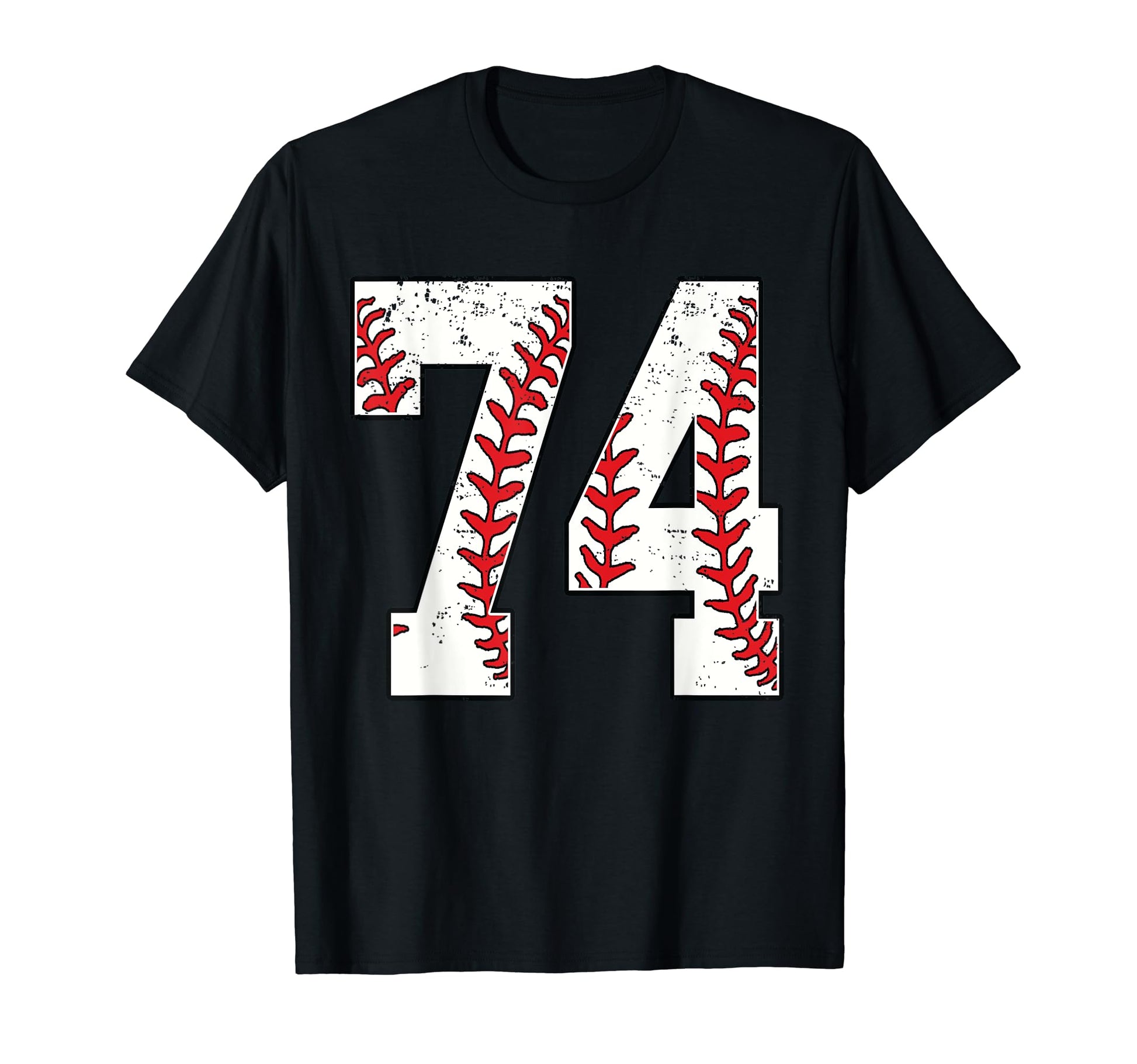 Number 74 Baseball 74 Jersey Number T-Shirt - Trendy Graphic Unisex - T-Shirt, Sweatshirt, Hoodie