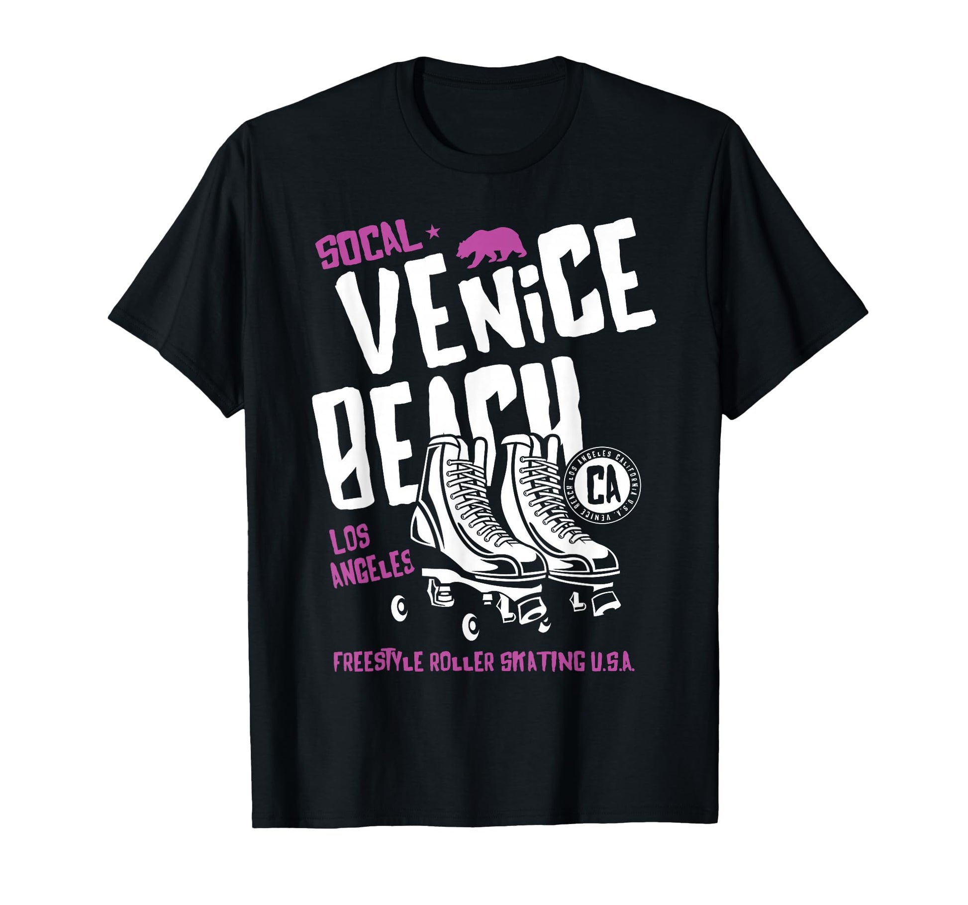 Venice Beach California Roller Skate T-Shirt - Custom Art Print for Adults - T-Shirt, Sweatshirt, Hoodie