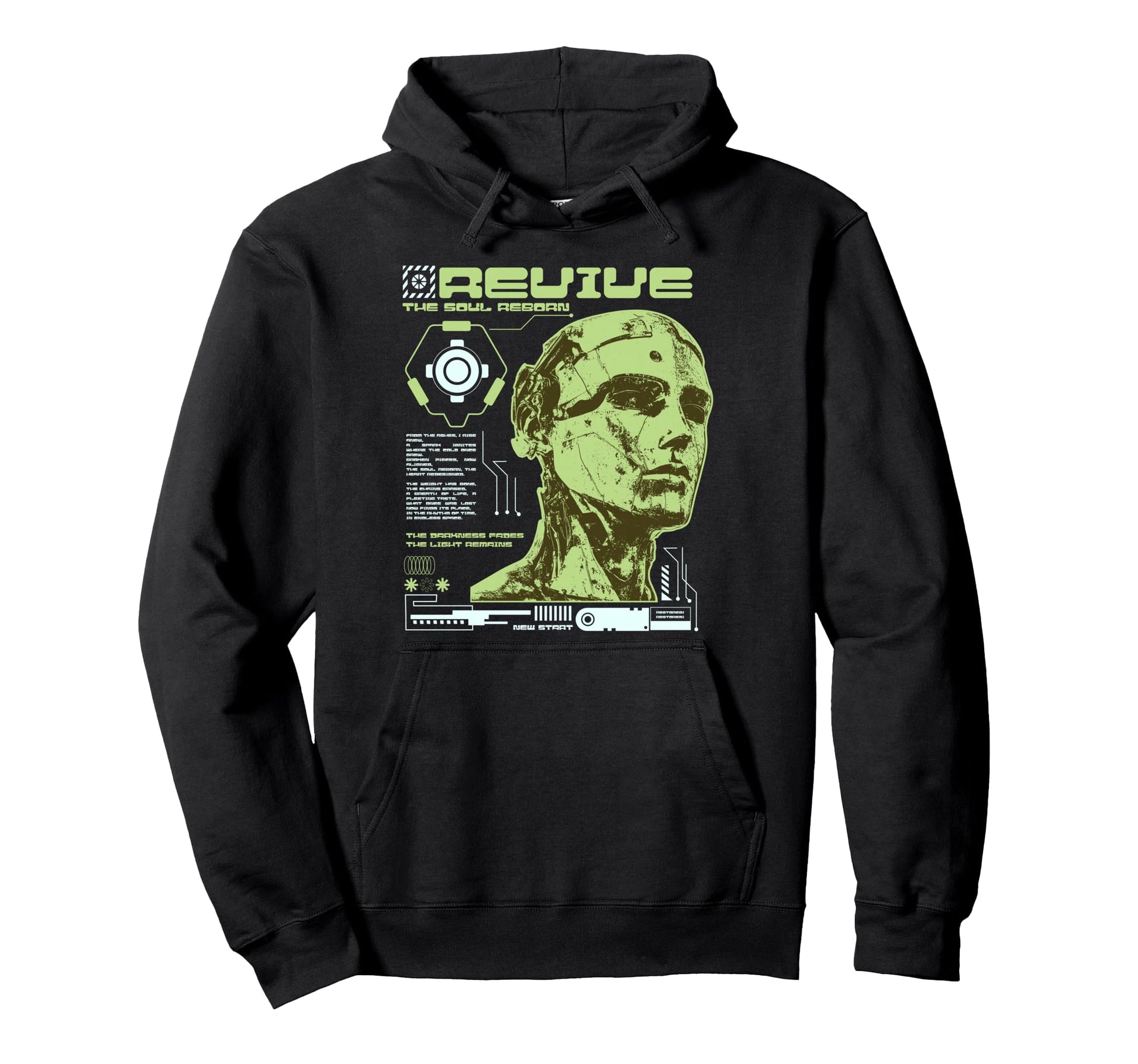 Y2K Revive Robot Bold Urban Graffiti Hoodie - Custom Art Print Unisex - T-Shirt, Sweatshirt, Hoodie