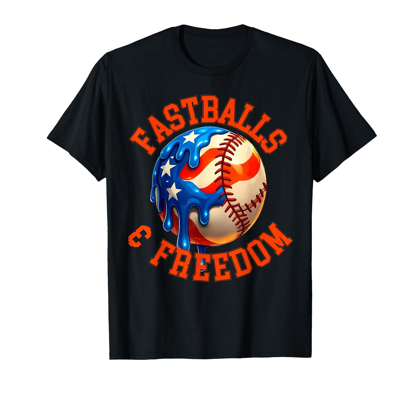 Fast Balls Freedom 4Th July T-Shirt - Custom Art Print for Adults - T-Shirt, Sweatshirt, Hoodie