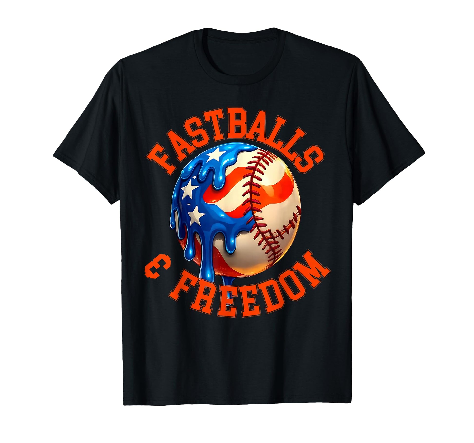 Fast Balls Freedom 4Th July T-Shirt - Custom Art Print for Adults - T-Shirt, Sweatshirt, Hoodie