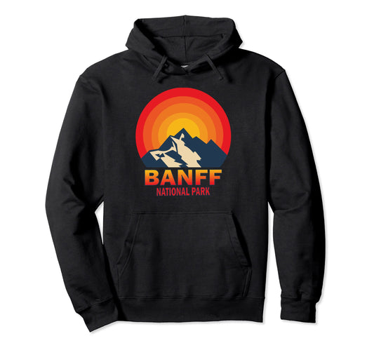 Banff National Park Mountains Sun Hoodie - Streetwear Style Men Women - T-Shirt, Sweatshirt, Hoodie