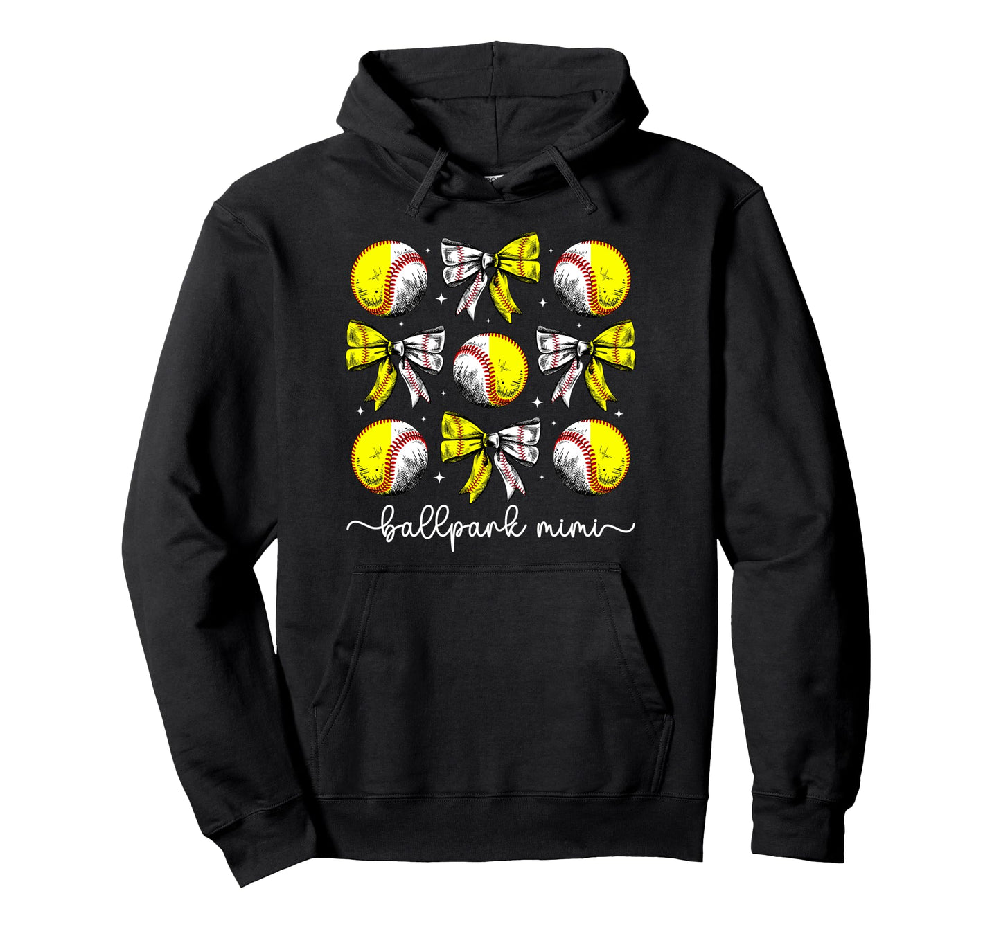 Ballpark Mimi Coquette Softball Hoodie - Minimalist Print Men Women - T-Shirt, Sweatshirt, Hoodie