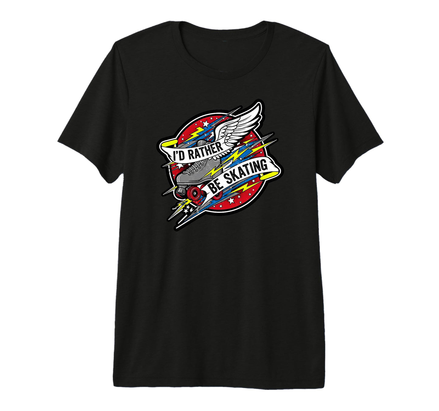 Id Rather Be Skating Roller Skate T-Shirt - Streetwear Style for Adults - T-Shirt, Sweatshirt, Hoodie