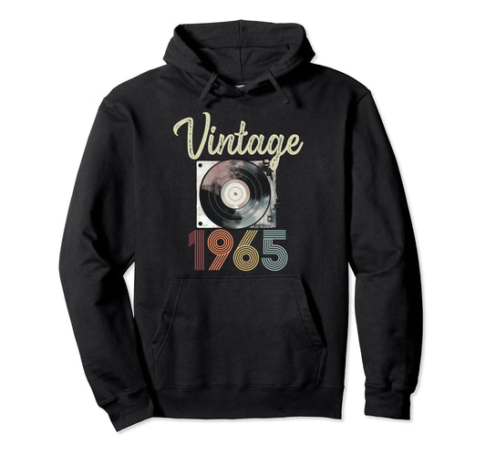 1965 Vinyl Record Player 59Th Birthday Hoodie - Fun Novelty Design Unisex - T-Shirt, Sweatshirt, Hoodie