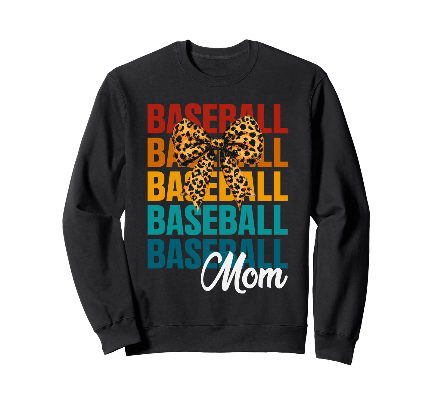 Coquette Bow Baseball Mom Baseball Sweatshirt - Unique Graphic Unisex - T-Shirt, Sweatshirt, Hoodie
