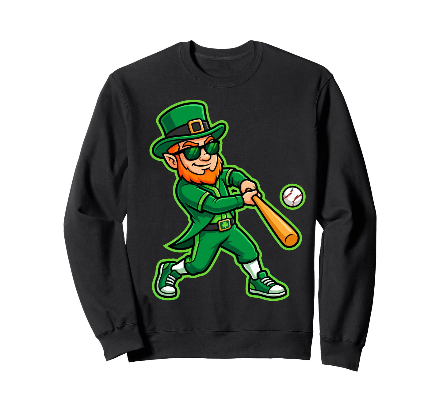 Funny St Patricks Day Leprechaun Sweatshirt - Trendy Graphic Men Women - T-Shirt, Sweatshirt, Hoodie