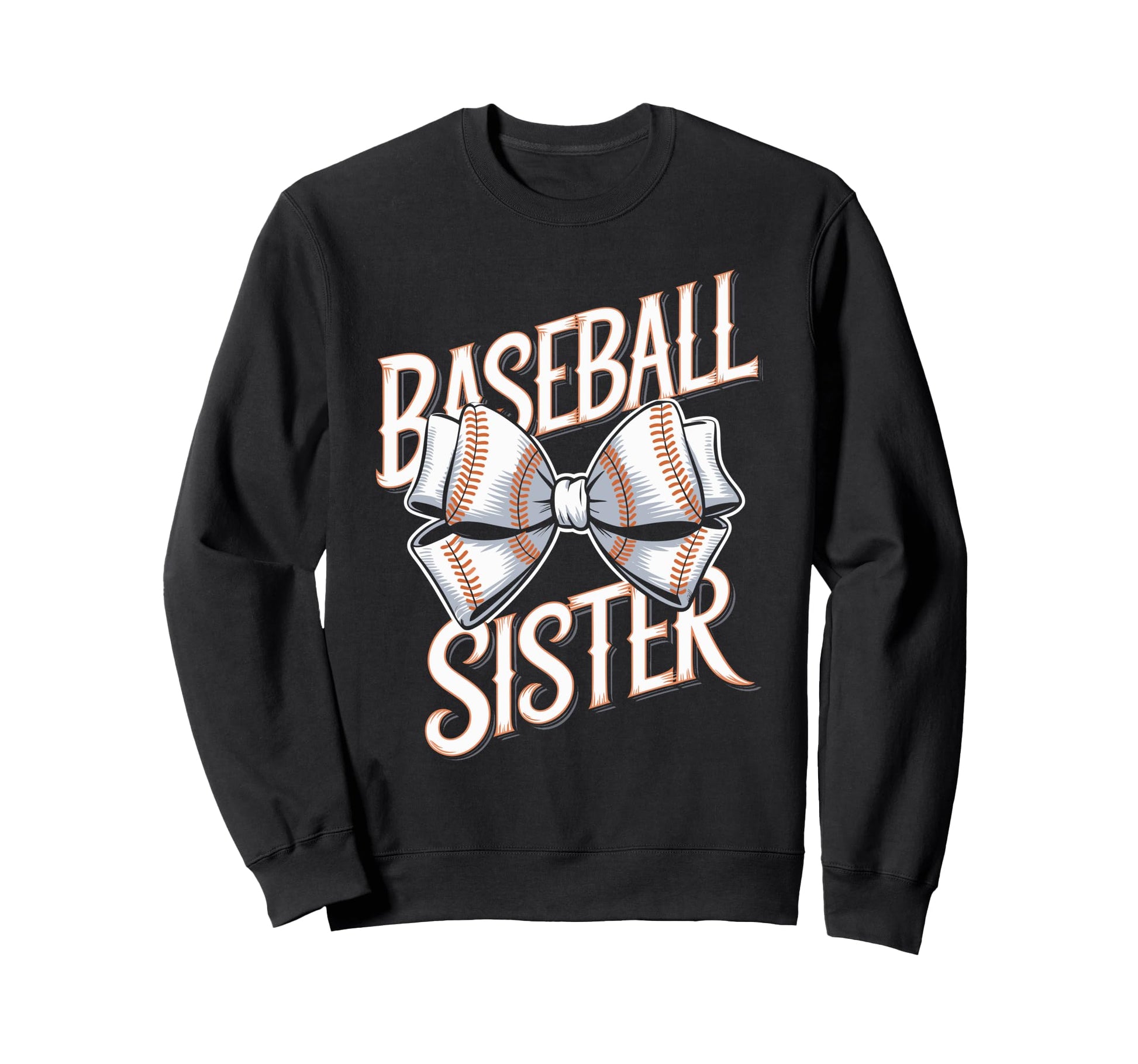 Baseball Sister Bow Sports Sweatshirt - Unique Graphic Unisex - T-Shirt, Sweatshirt, Hoodie