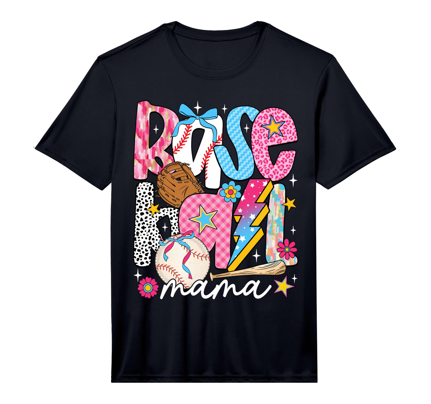 Baseball Mama Coquette Bow Game Day T-Shirt - Fun Novelty Design Unisex - T-Shirt, Sweatshirt, Hoodie
