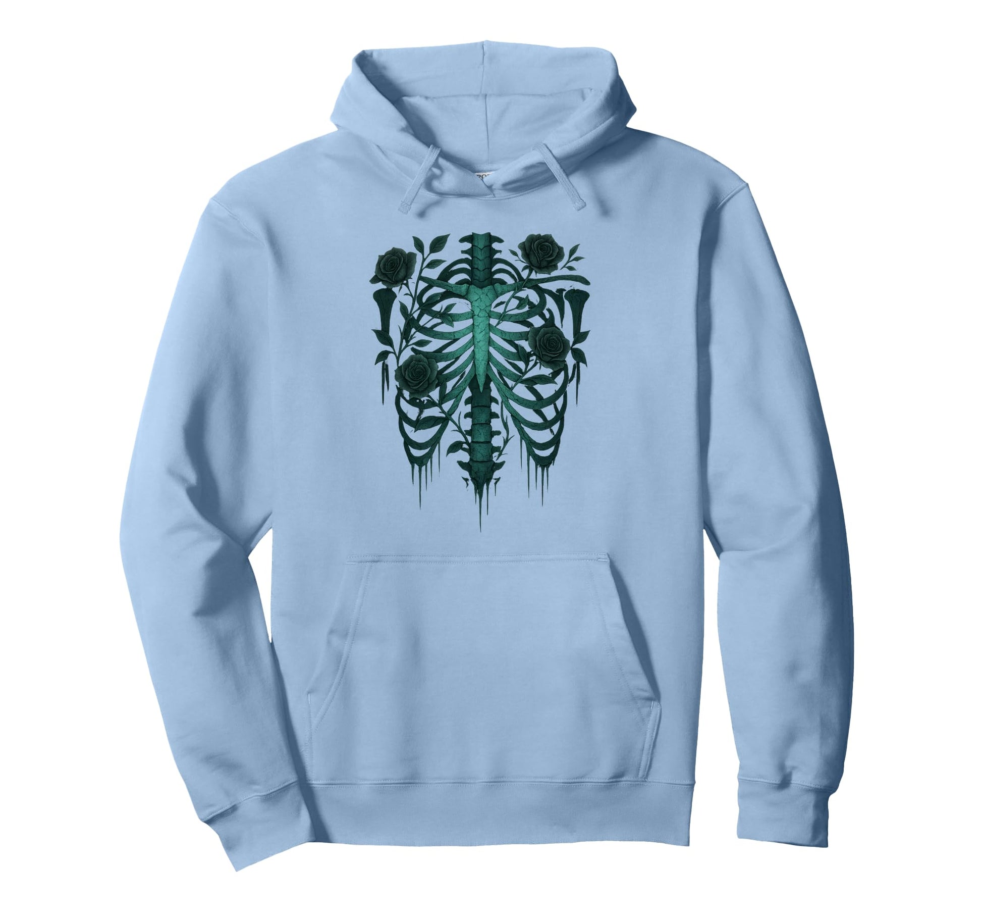 Y2K Grunge Skeleton Ribcage Hoodie - Aesthetic Graphic for Adults - T-Shirt, Sweatshirt, Hoodie