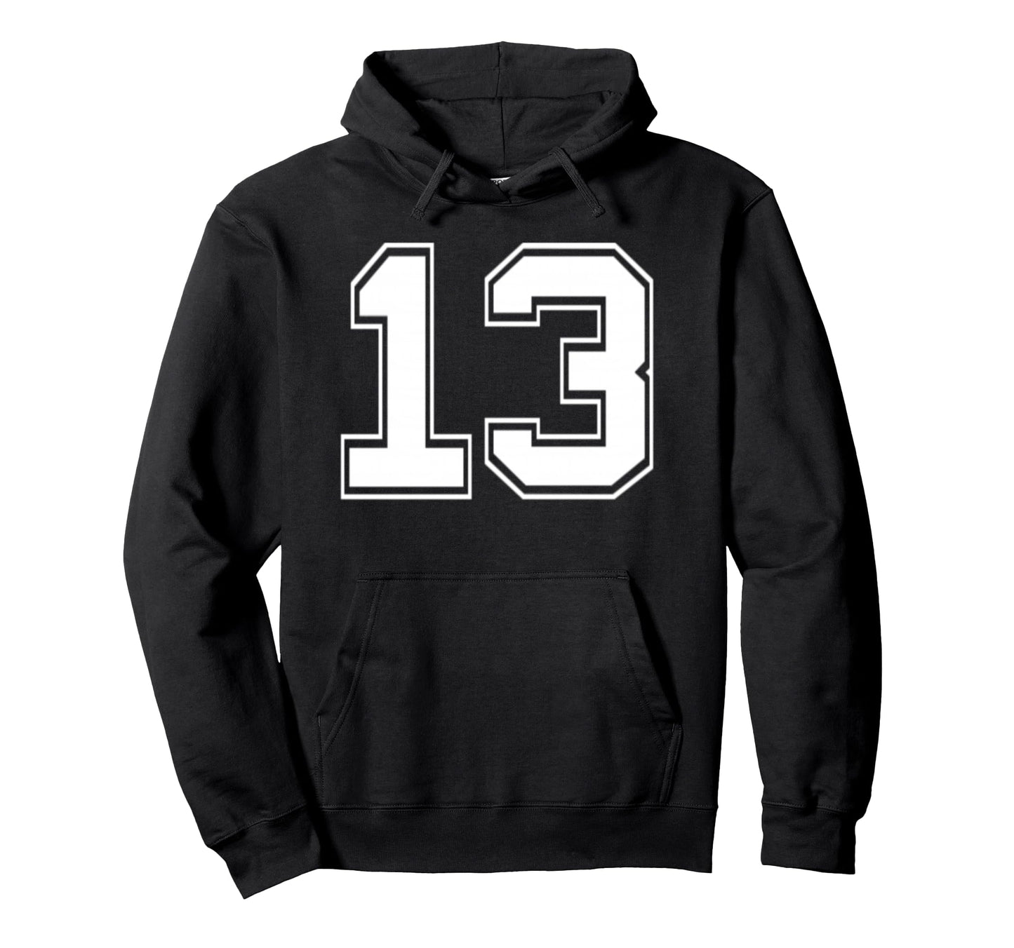 Number 13 Baseball Football Soccer Birthday Hoodie - Trendy Graphic Unisex - T-Shirt, Sweatshirt, Hoodie