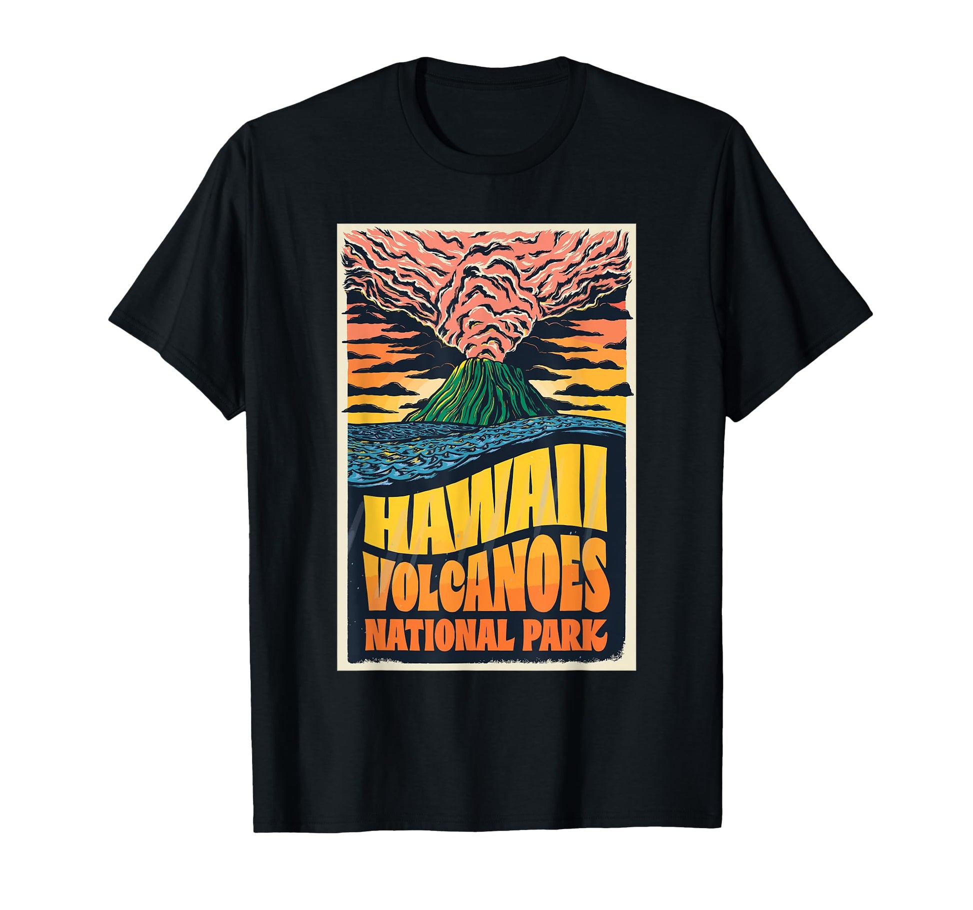 Hawaii Volcanoes National Park Colorful T-Shirt - Trendy Graphic Unisex - T-Shirt, Sweatshirt, Hoodie
