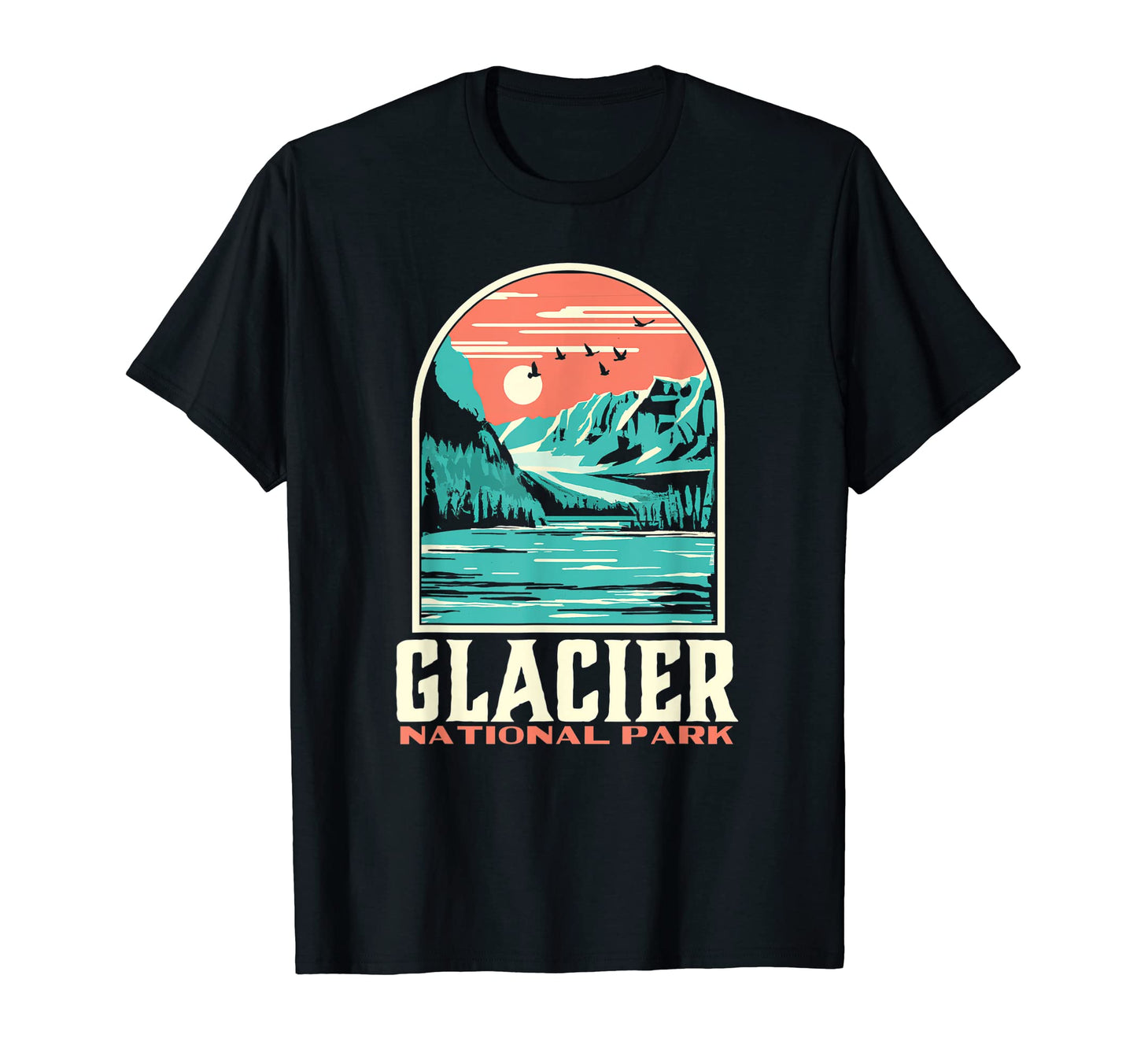 Glacier National Park Montana T-Shirt - Custom Art Print Men Women - T-Shirt, Sweatshirt, Hoodie