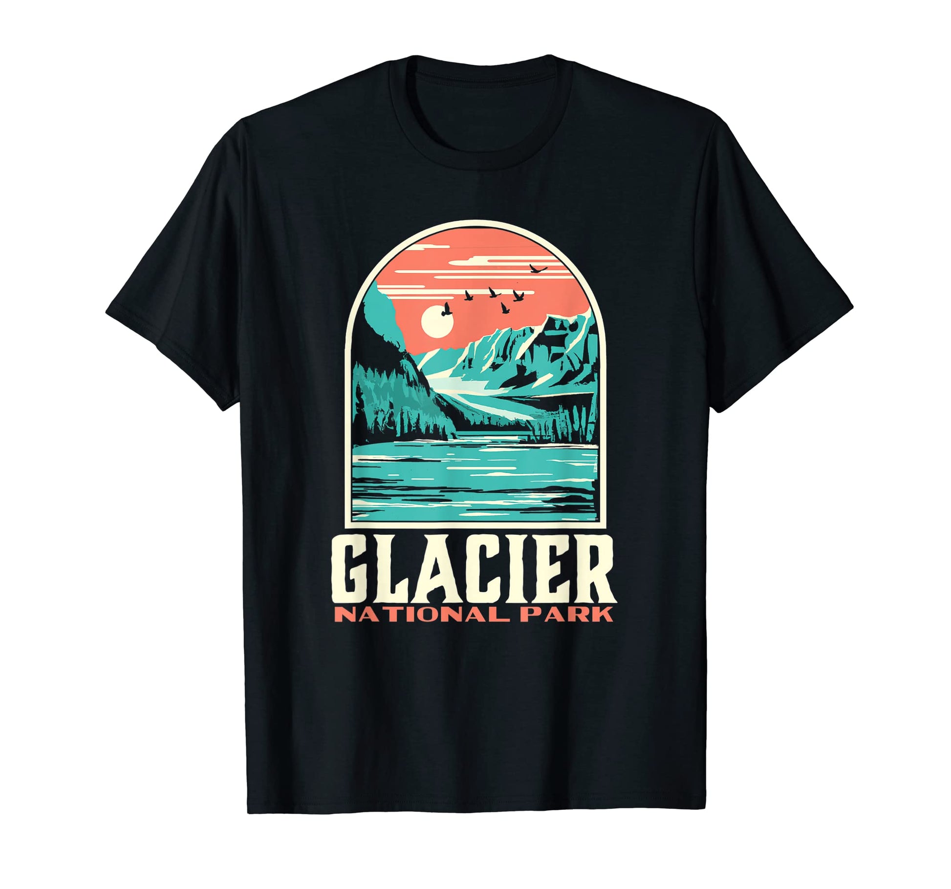 Glacier National Park Montana T-Shirt - Custom Art Print Men Women - T-Shirt, Sweatshirt, Hoodie
