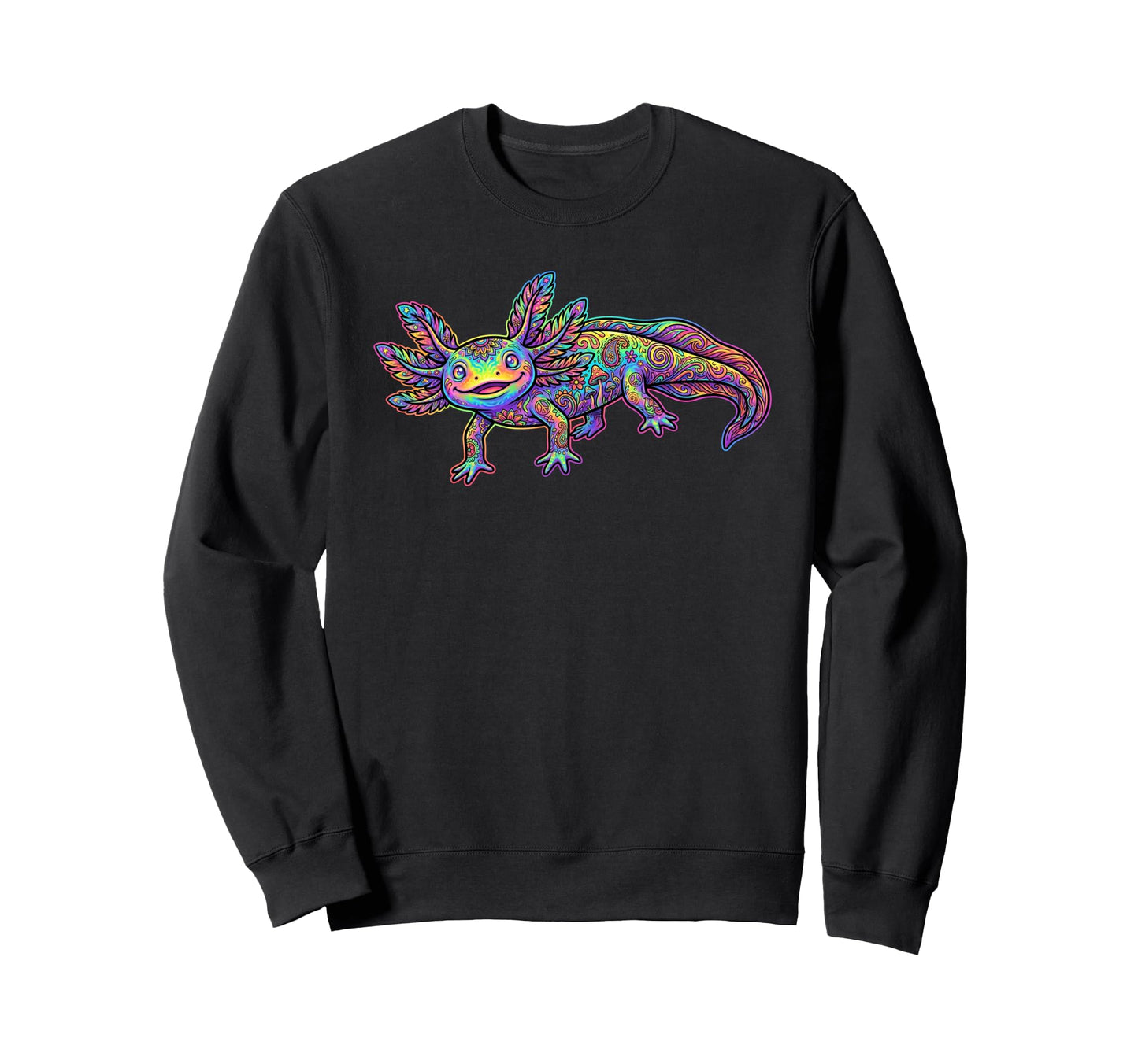 Groovy Axolotl Hippy Colorful Sweatshirt - Minimalist Print Men Women - T-Shirt, Sweatshirt, Hoodie