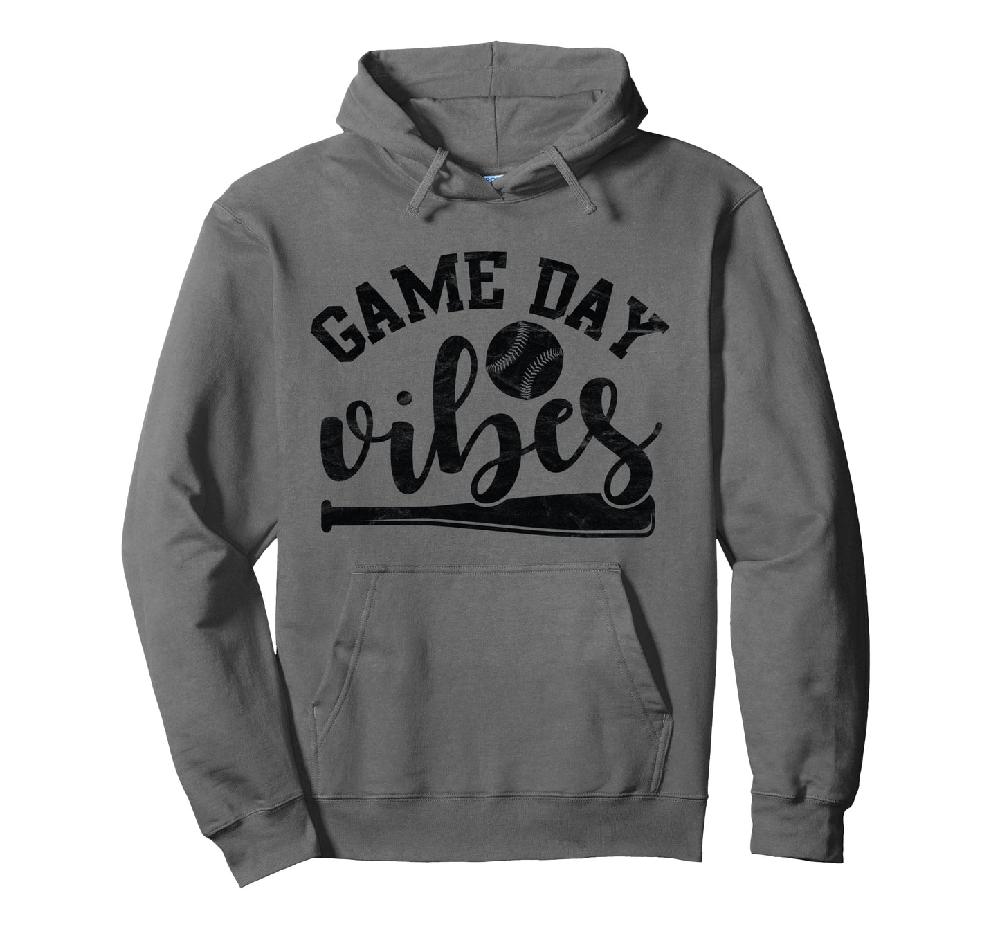 Game Day Vibes Sports Games Baseball Hoodie - Graphic Print for Adults - T-Shirt, Sweatshirt, Hoodie