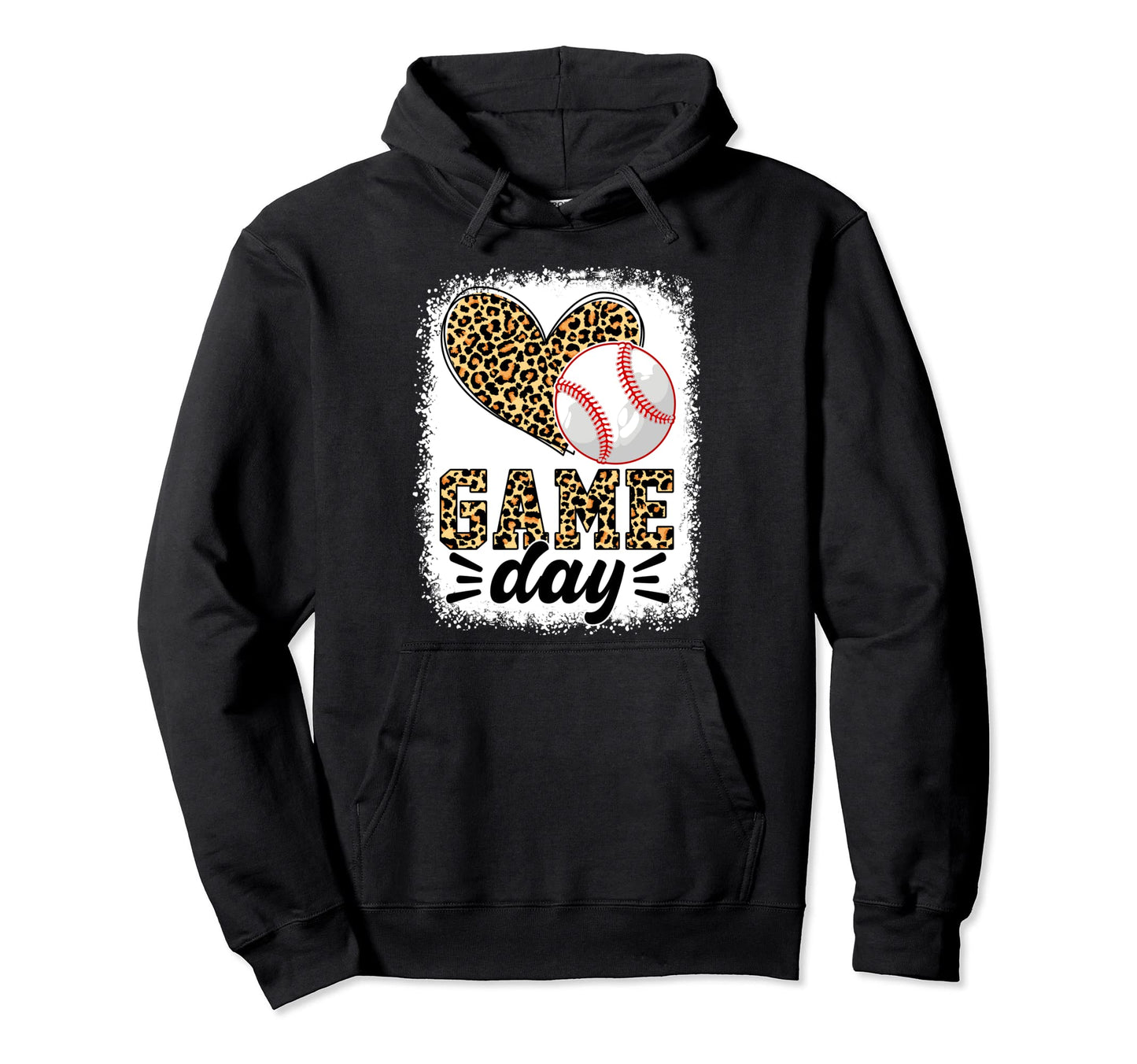 Leopard Baseball Softball Funny Hoodie - Casual Everyday Wear for Adults - T-Shirt, Sweatshirt, Hoodie