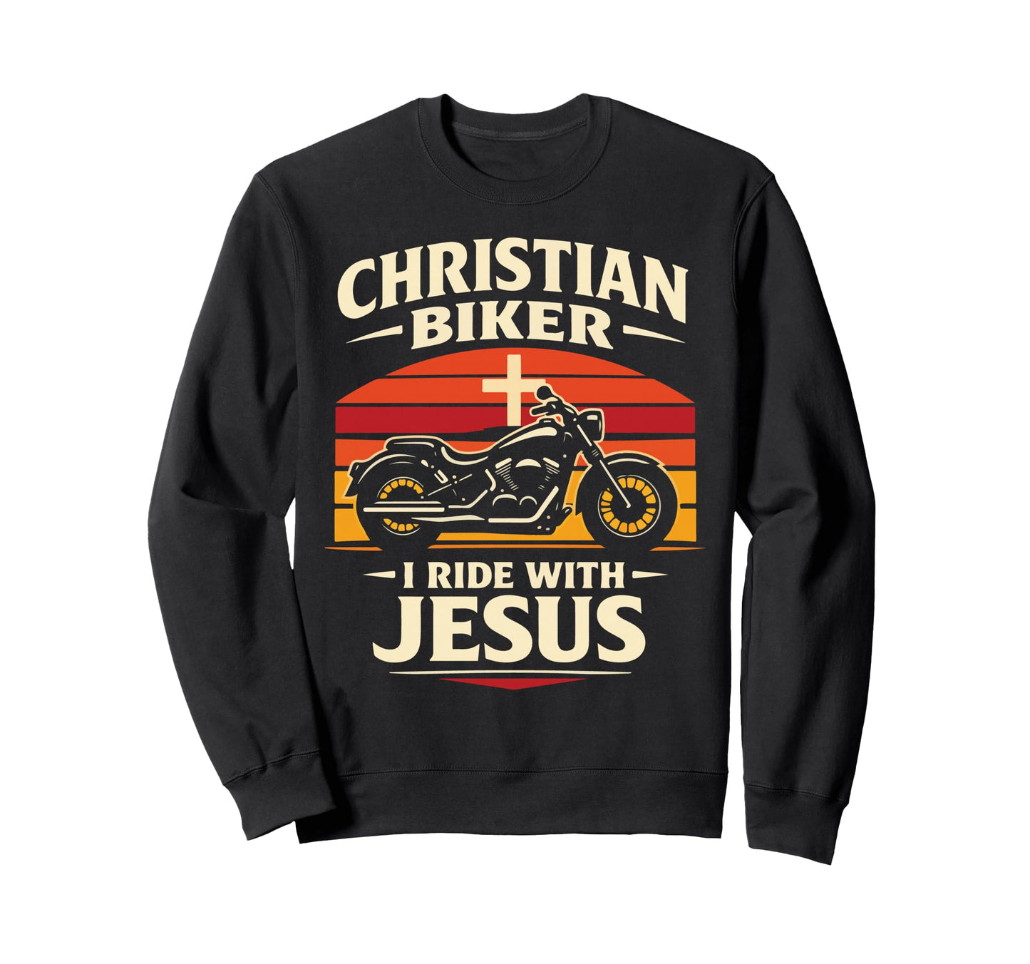 Christian Motorcycle Biker Christian Sweatshirt - Aesthetic Graphic Unisex - T-Shirt, Sweatshirt, Hoodie