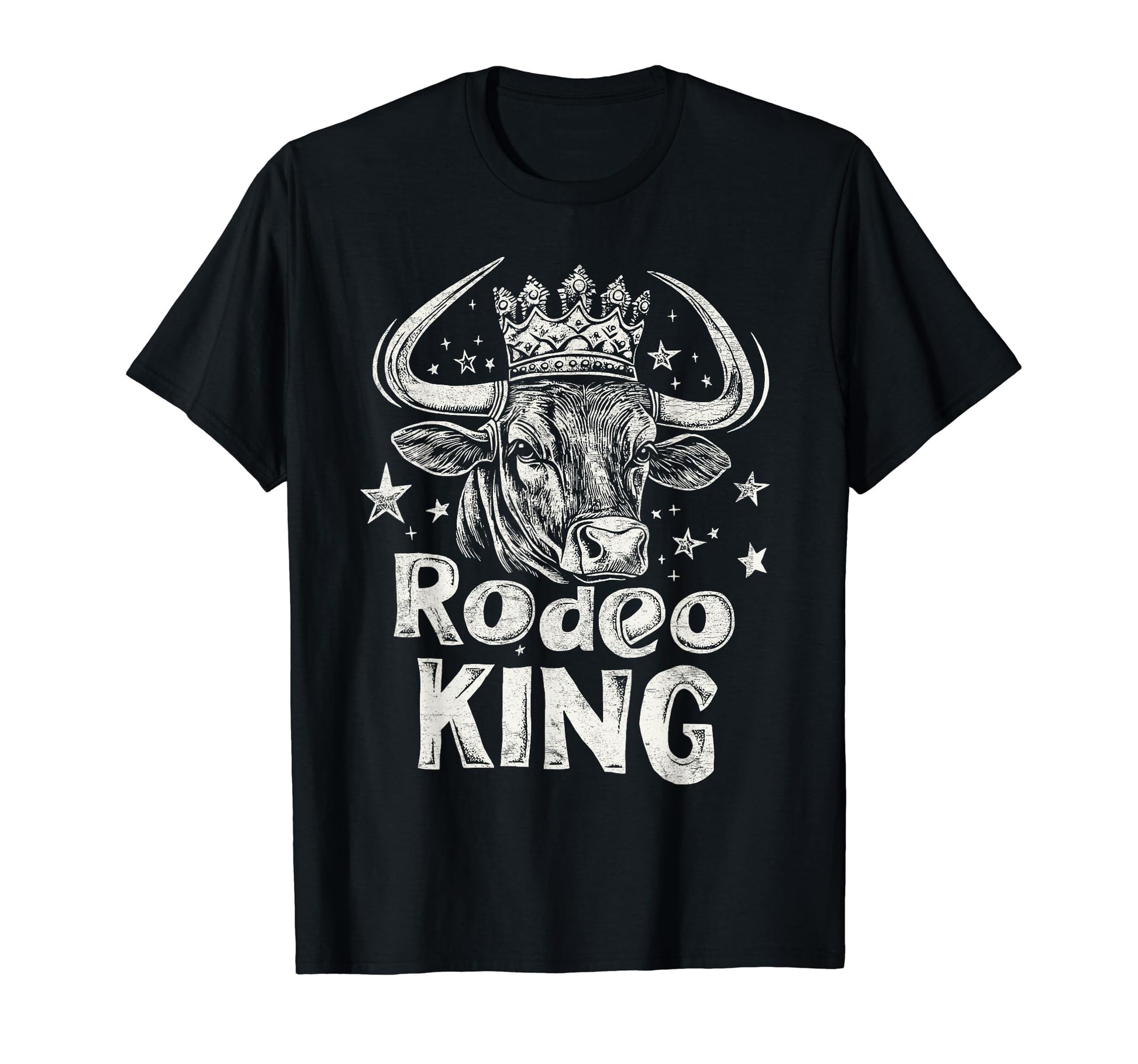 Rodeo King Wild West Mens Cowboy T-Shirt - Minimalist Print for Adults - T-Shirt, Sweatshirt, Hoodie