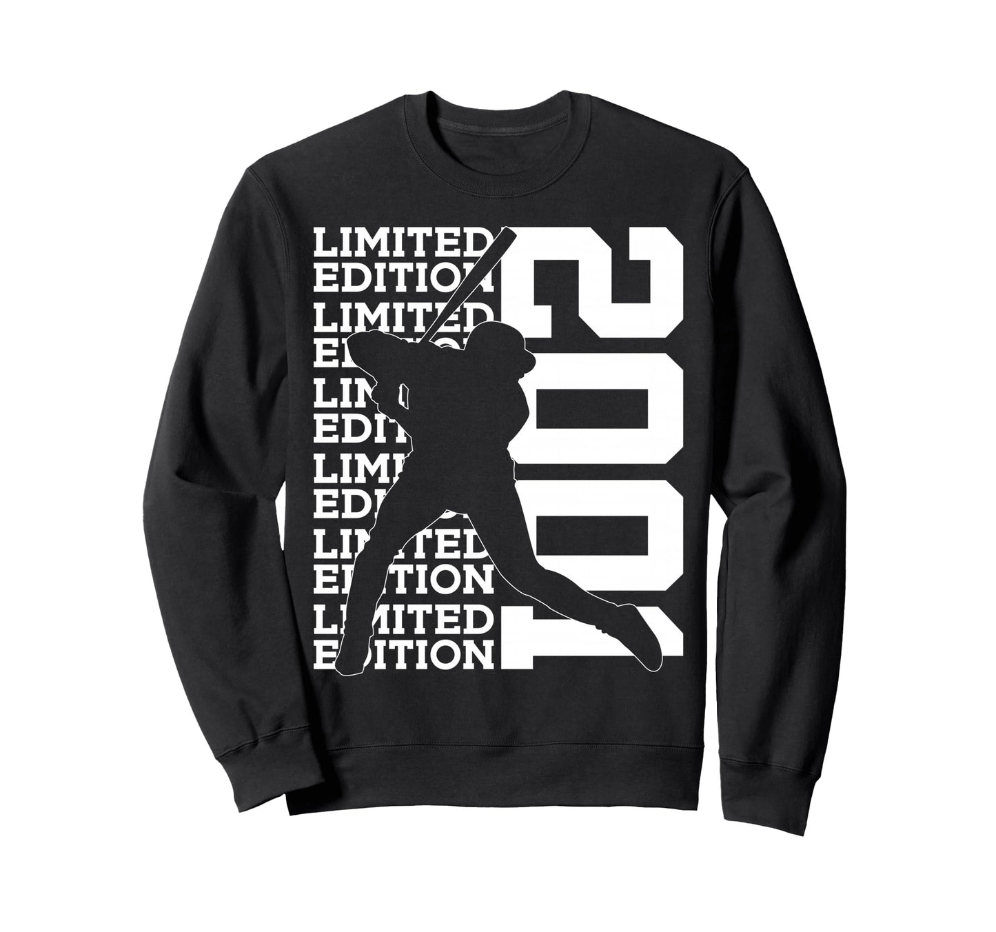 2001 Baseball 25Th Birthday Sweatshirt - Minimalist Print Unisex - T-Shirt, Sweatshirt, Hoodie