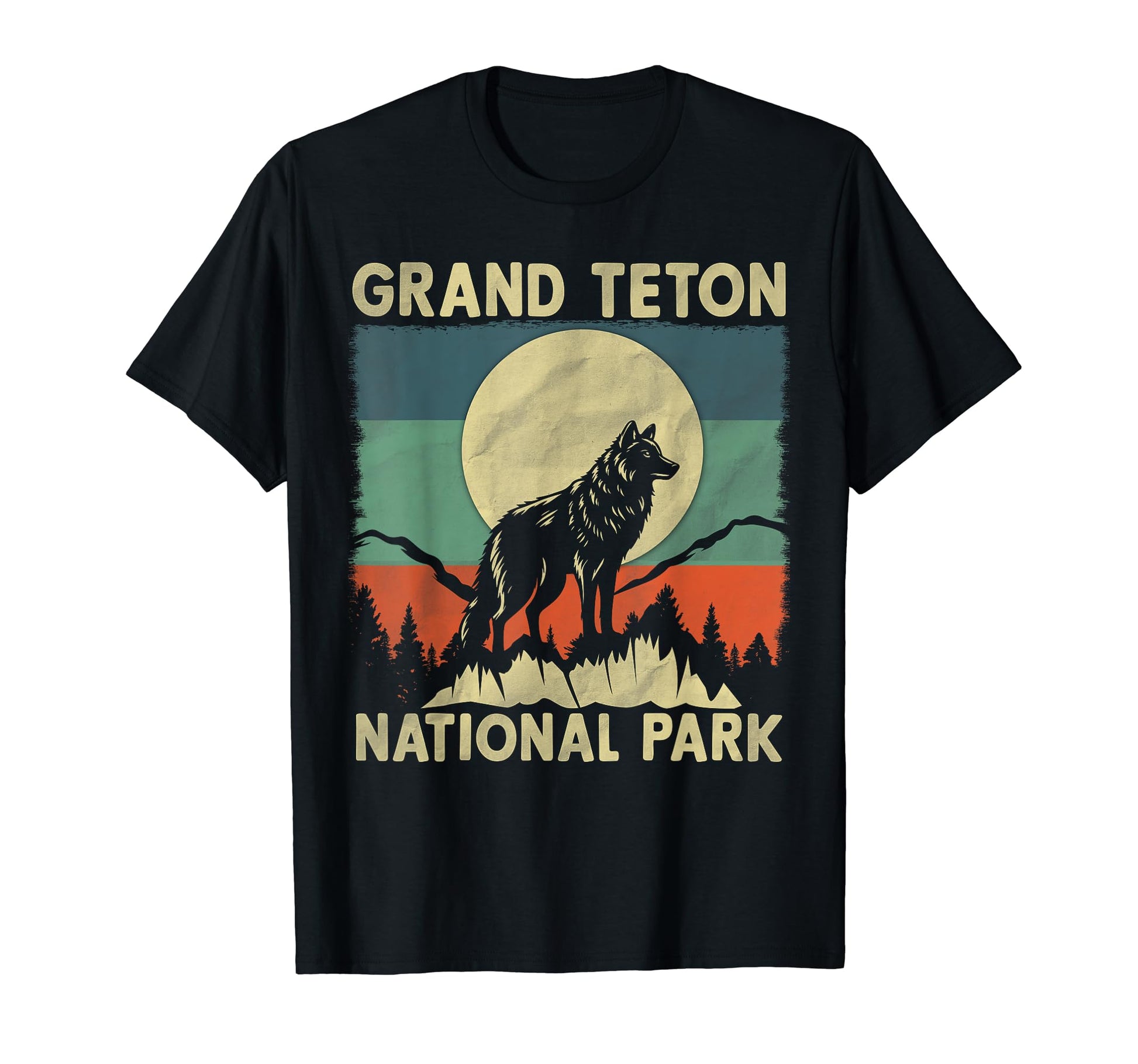 Wolf Grand Teton National Park T-Shirt - Aesthetic Graphic for Adults - T-Shirt, Sweatshirt, Hoodie
