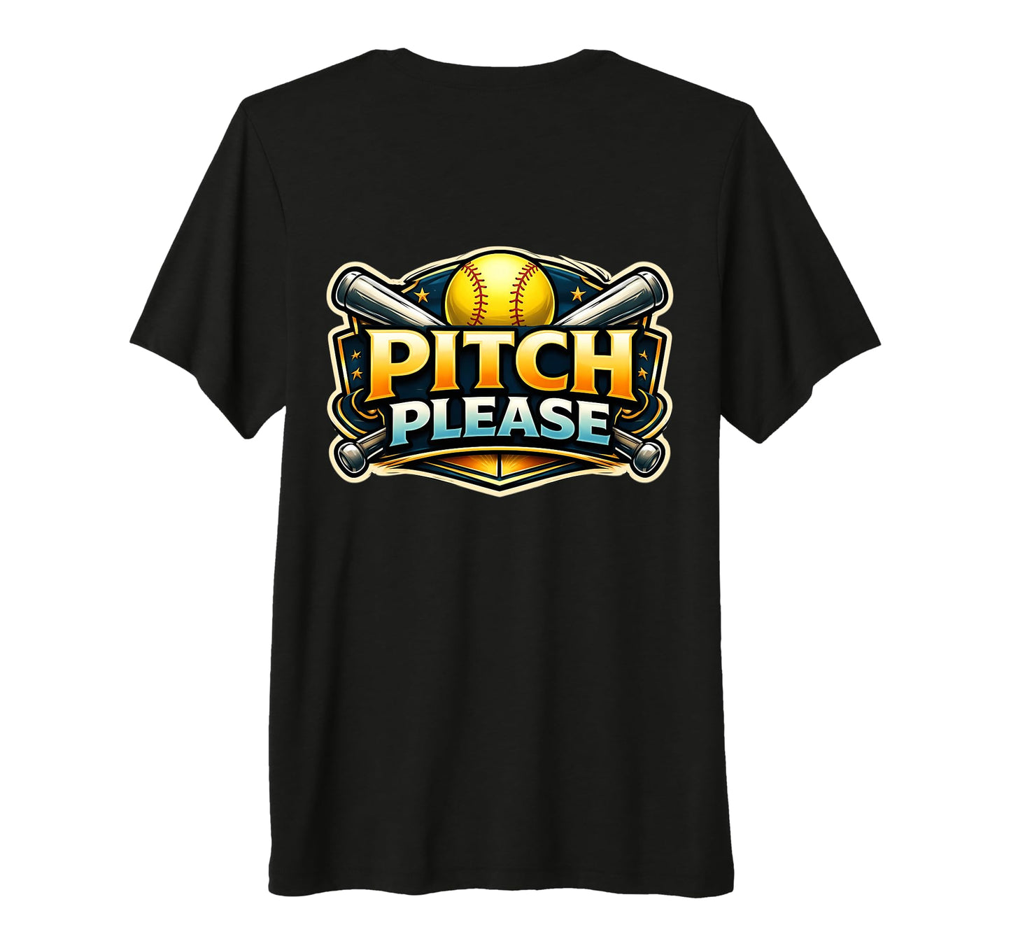 Pitch Please Funny Softball Player T-Shirt - Custom Art Print for Adults - T-Shirt, Sweatshirt, Hoodie