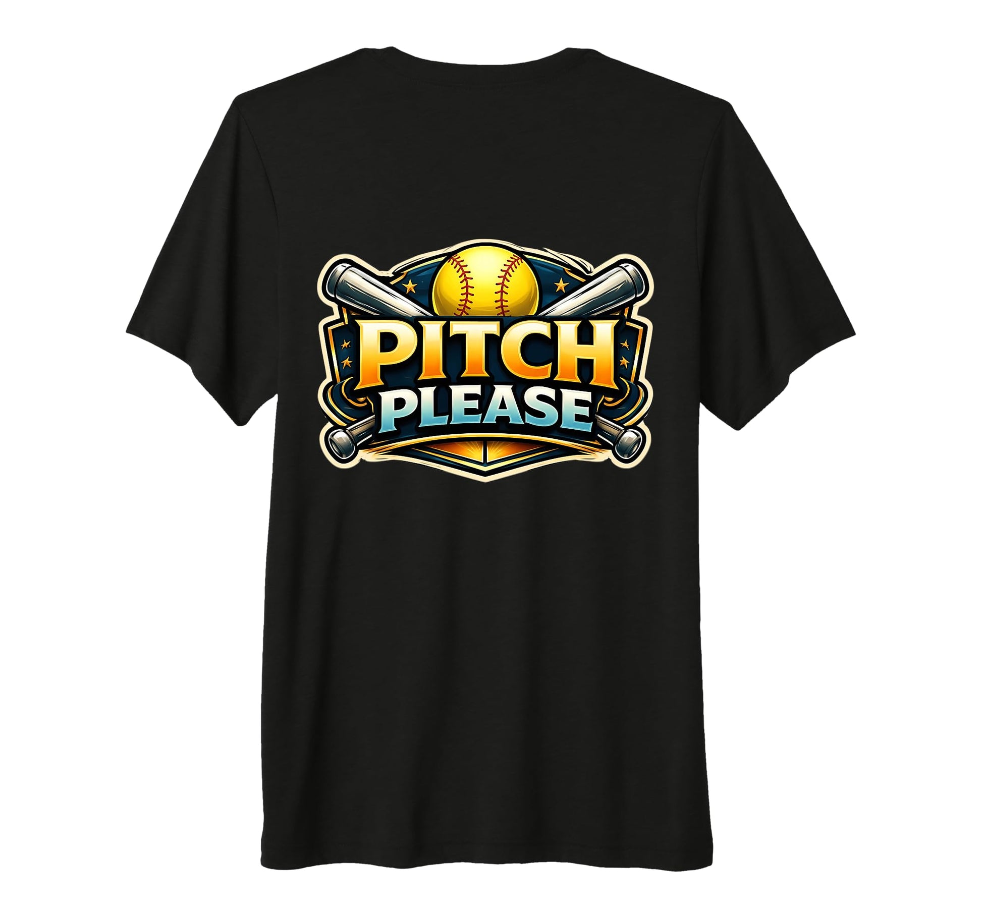 Pitch Please Funny Softball Player T-Shirt - Custom Art Print for Adults - T-Shirt, Sweatshirt, Hoodie