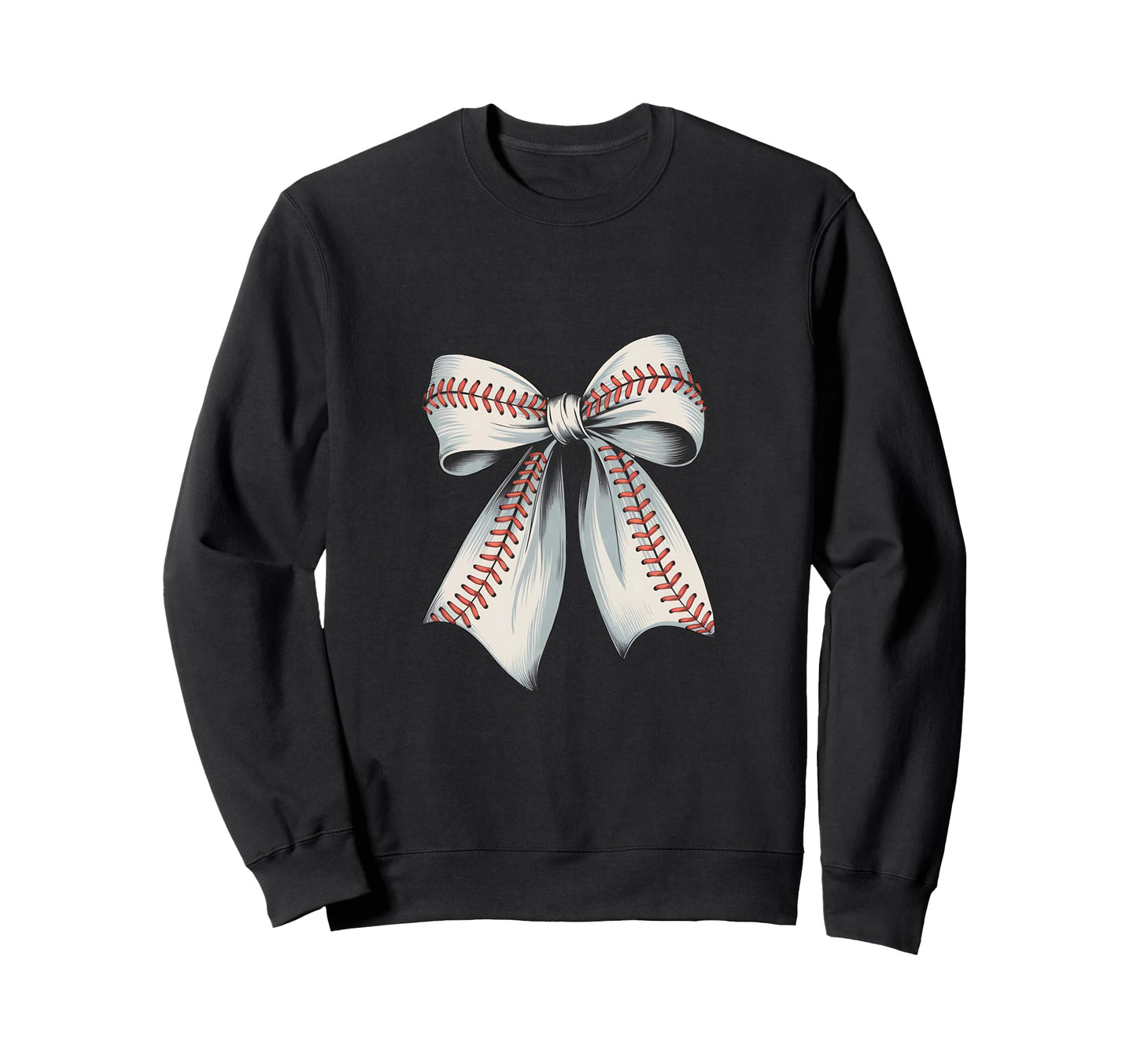 Baseball Softball Coquette Bow Sweatshirt - Novelty Apparel for Adults - T-Shirt, Sweatshirt, Hoodie