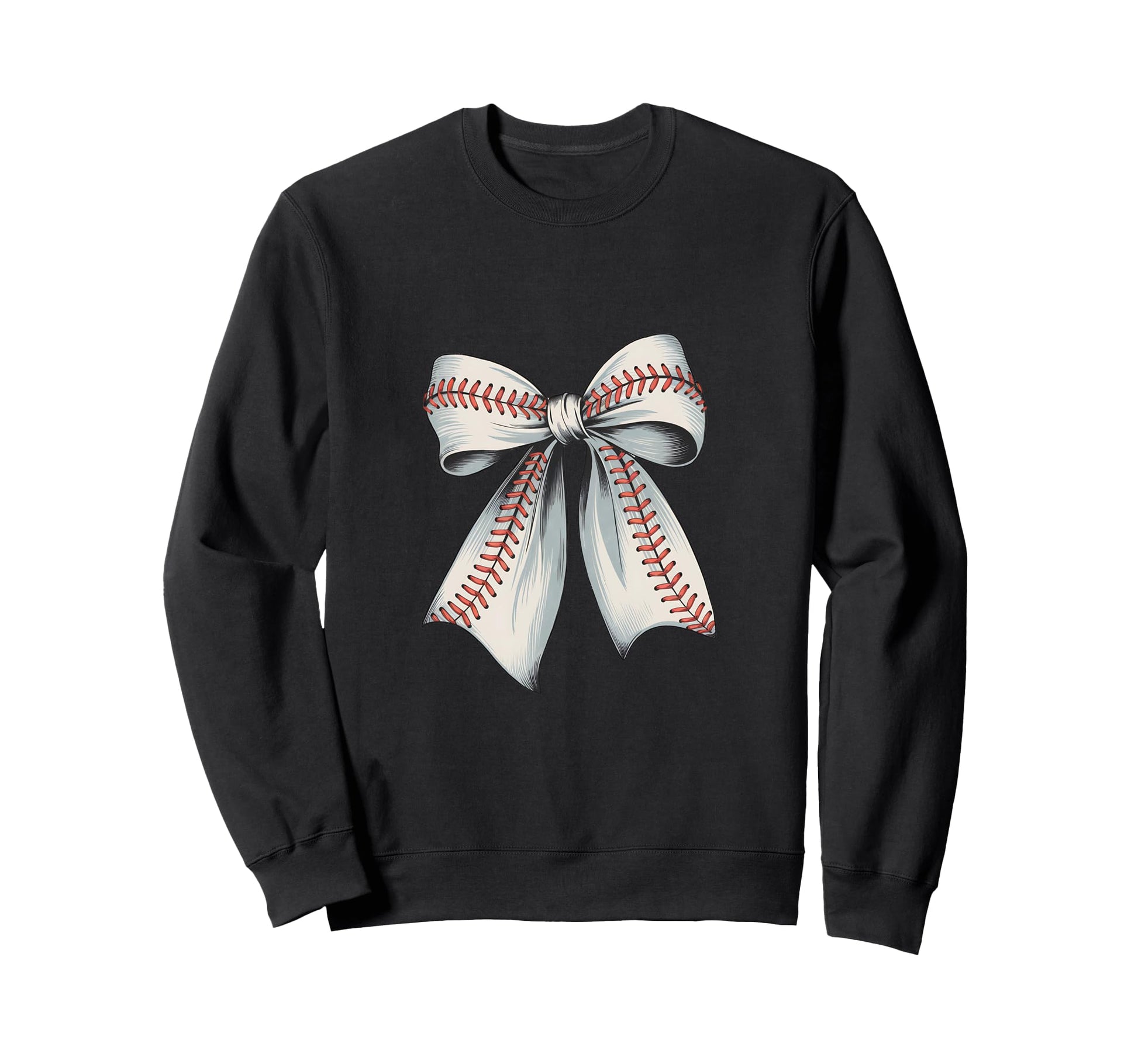 Baseball Softball Coquette Bow Sweatshirt - Novelty Apparel for Adults - T-Shirt, Sweatshirt, Hoodie