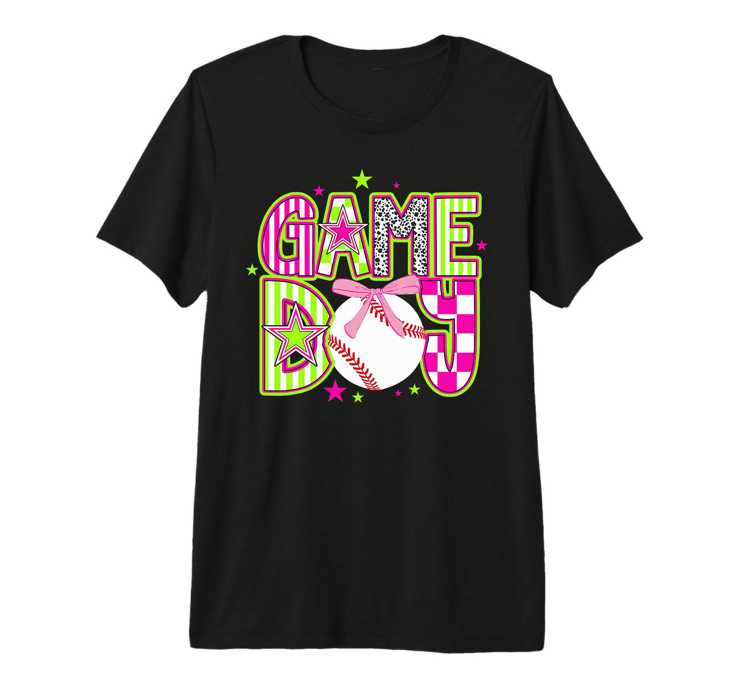 Game Day Coquette Baseball Game Day T-Shirt - Custom Art Print for Adults - T-Shirt, Sweatshirt, Hoodie