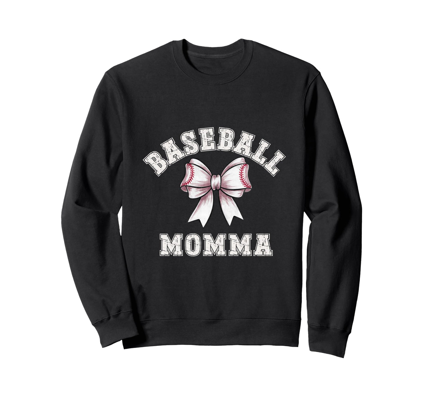 Coquette Baseball Momma Bow Game Day Sweatshirt - Custom Art Print Unisex - T-Shirt, Sweatshirt, Hoodie