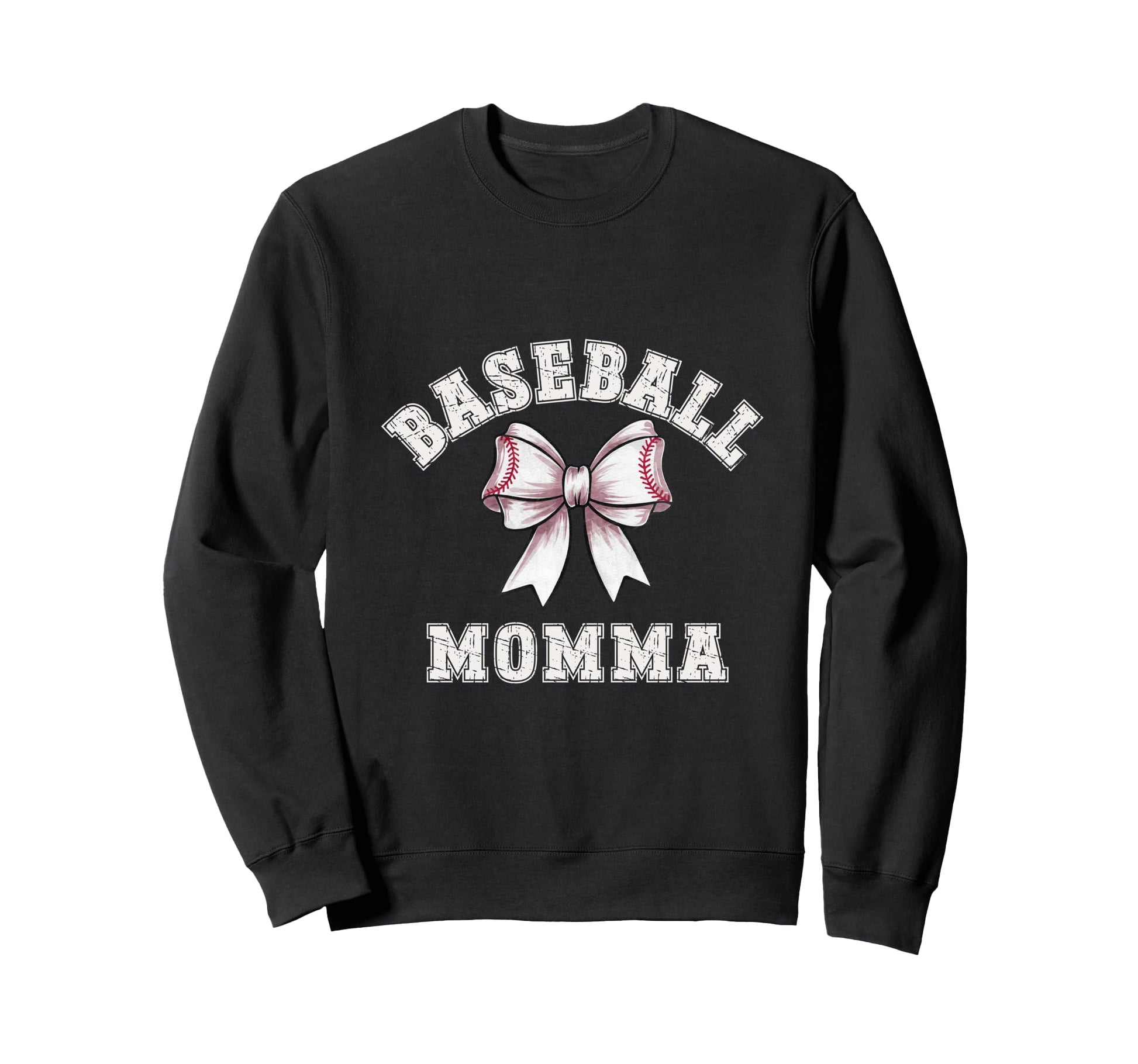 Coquette Baseball Momma Bow Game Day Sweatshirt - Custom Art Print Unisex - T-Shirt, Sweatshirt, Hoodie