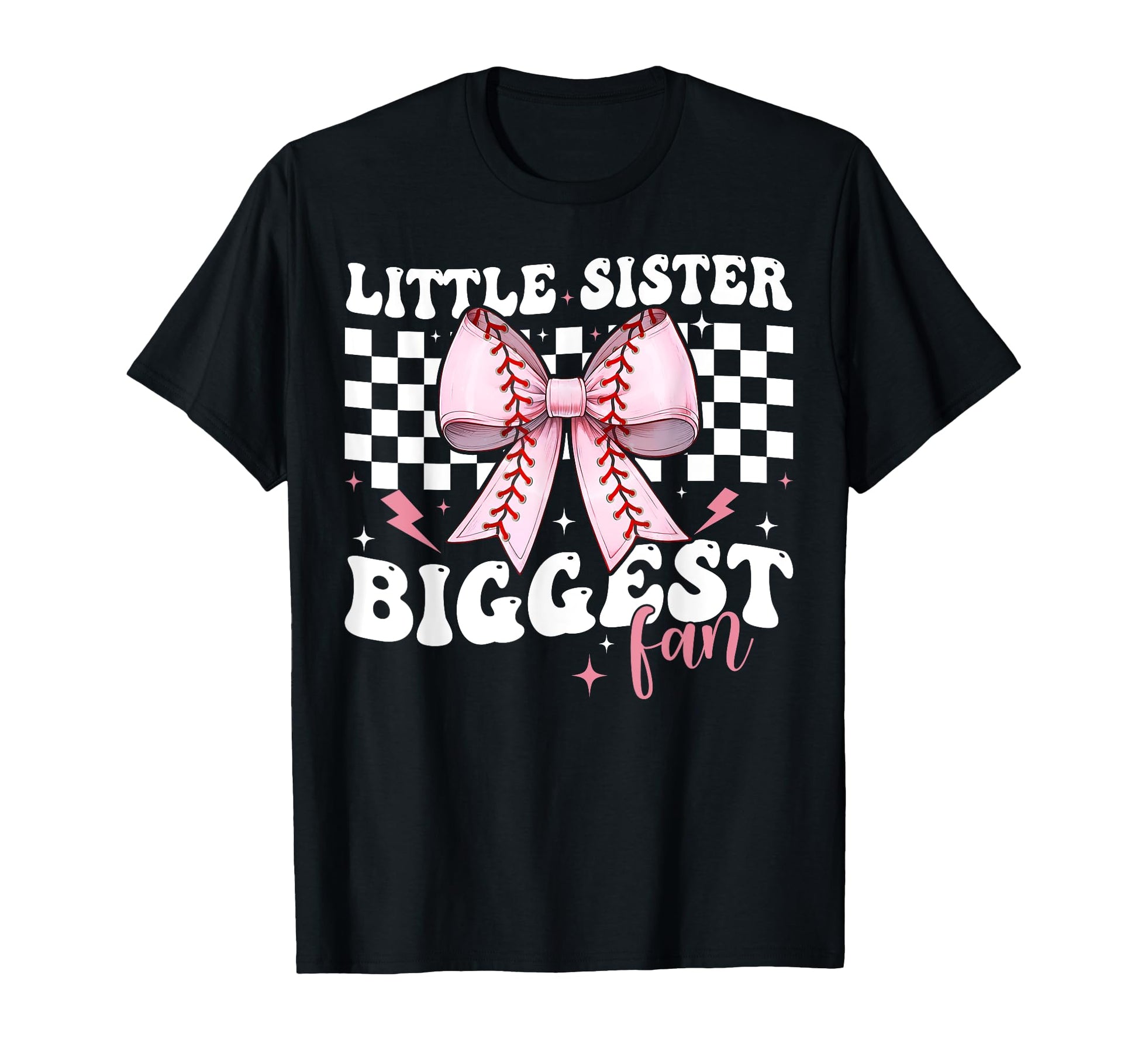 Baseball Sister Coquette Bow Little T-Shirt - Fun Novelty Design Men Women - T-Shirt, Sweatshirt, Hoodie