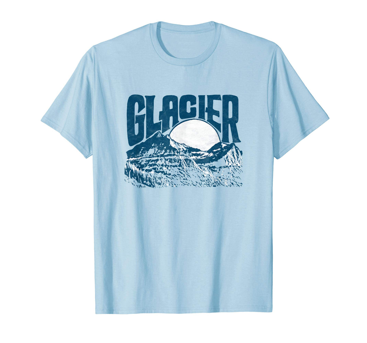 Glacier National Park Distressed 80S T-Shirt - Unique Graphic for Adults - T-Shirt, Sweatshirt, Hoodie